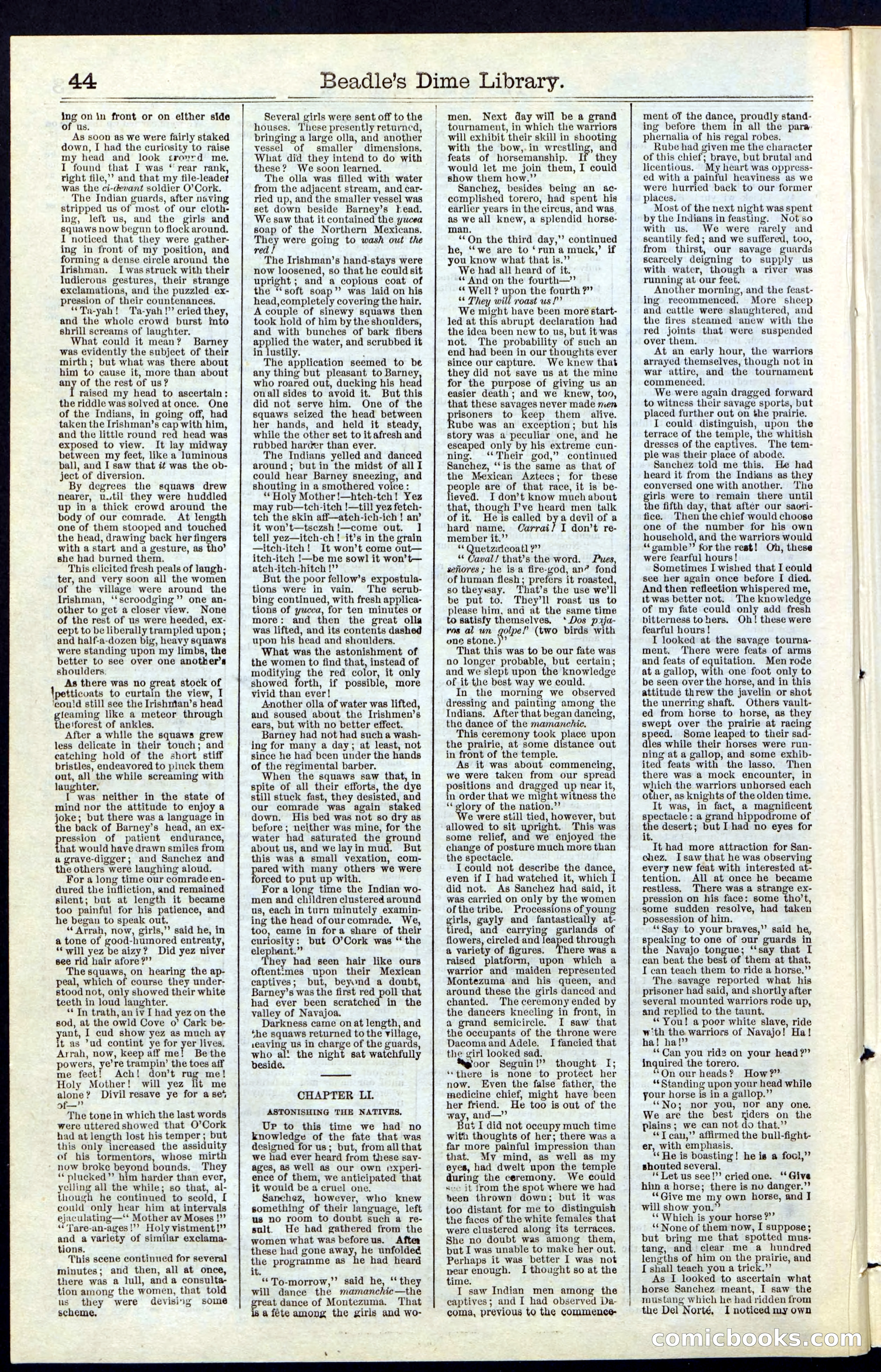 Beadle's New York Dime Library, No. 55 — page 44 of 48