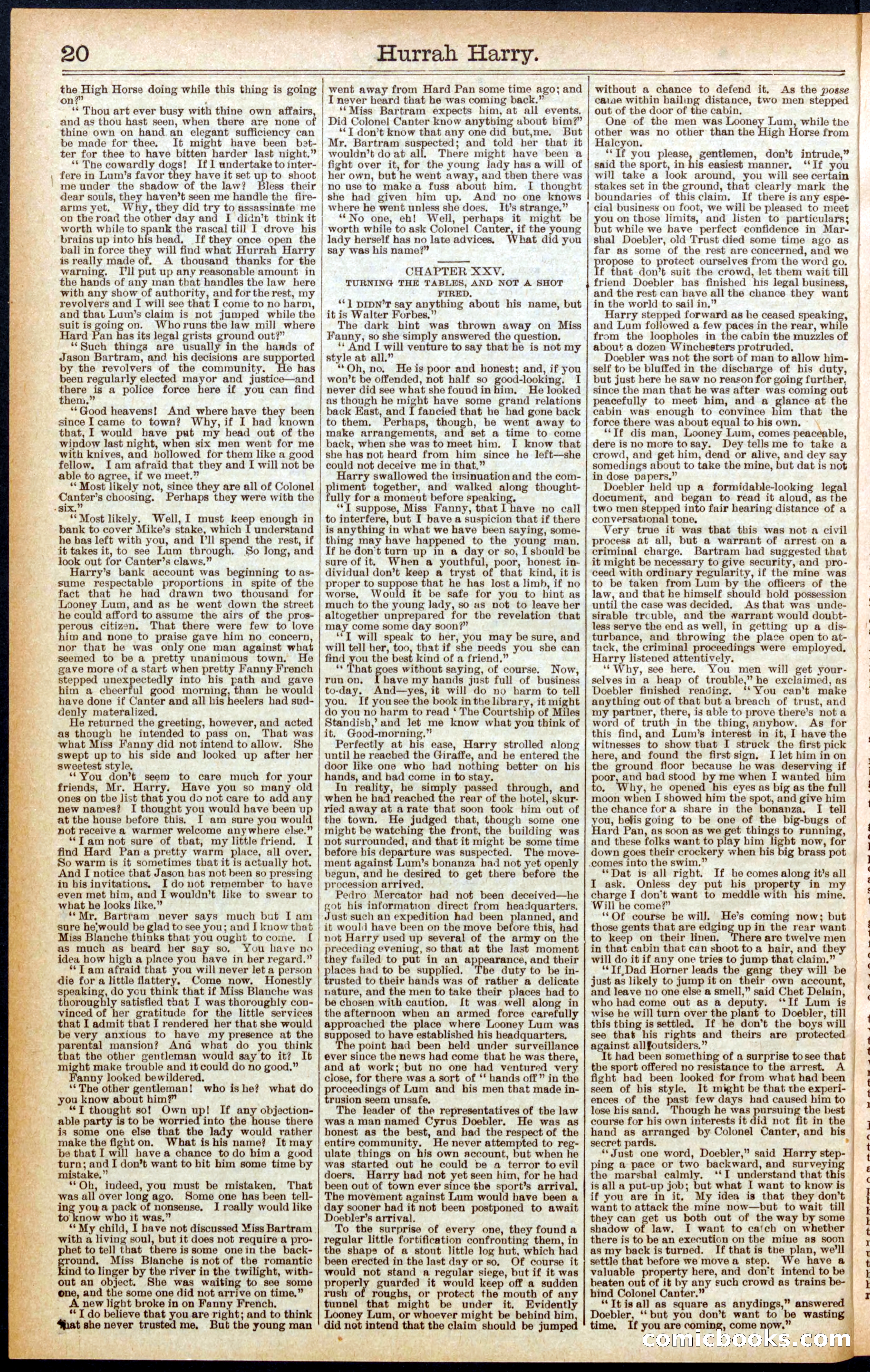 Beadle's Dime Library, No. 558 — page 20 of 32