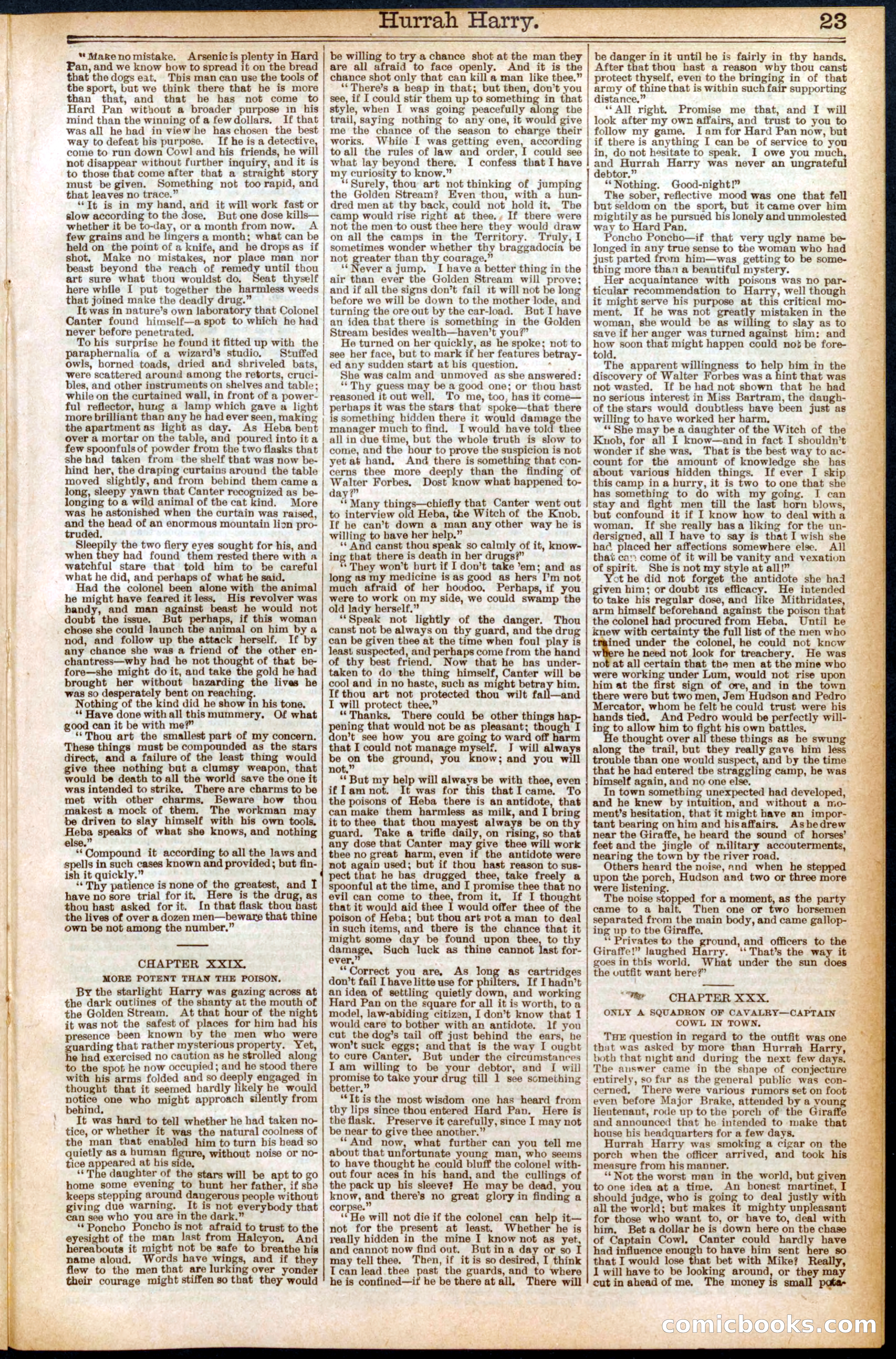 Beadle's Dime Library, No. 558 — page 23 of 32