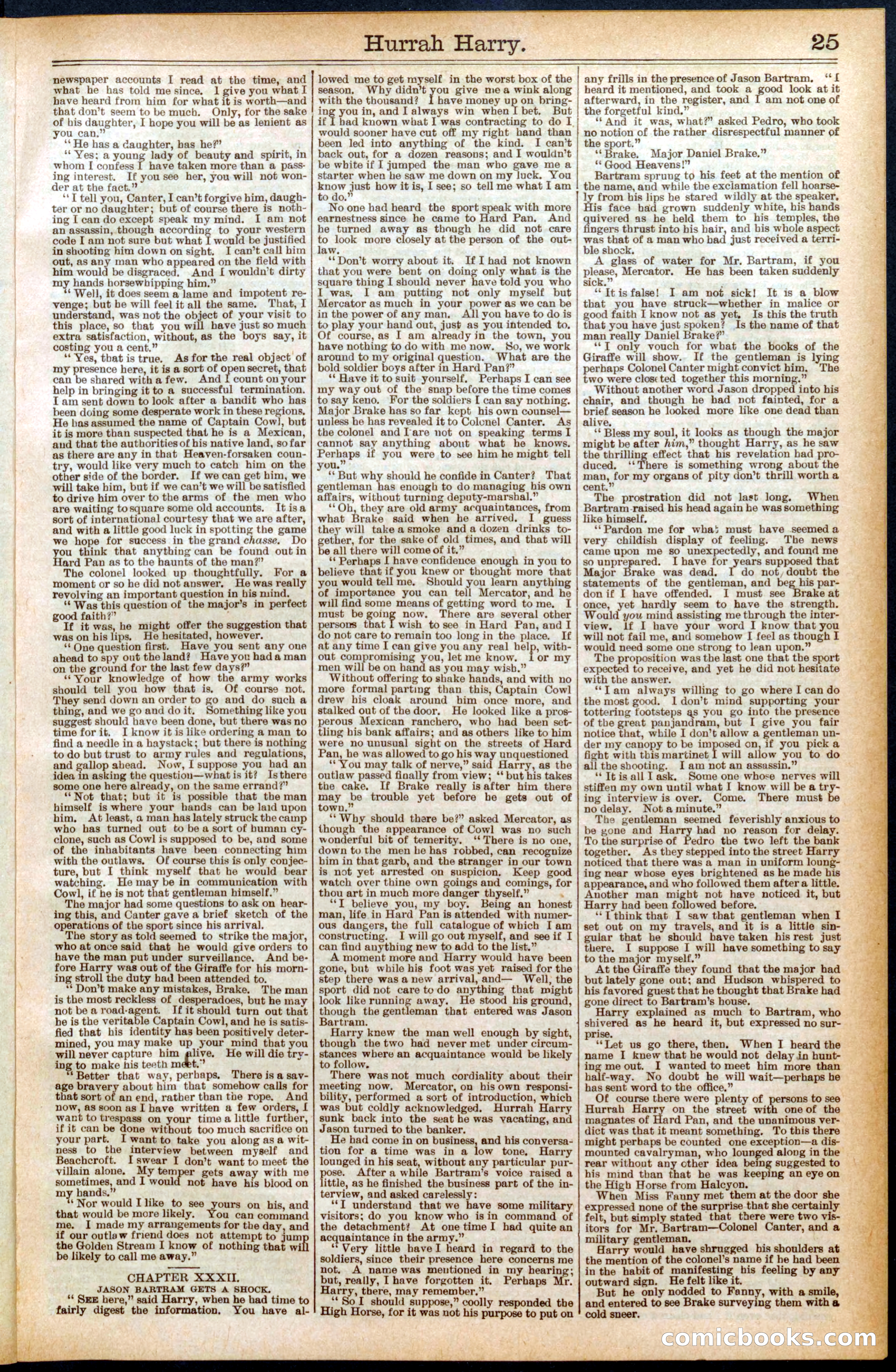 Beadle's Dime Library, No. 558 — page 25 of 32