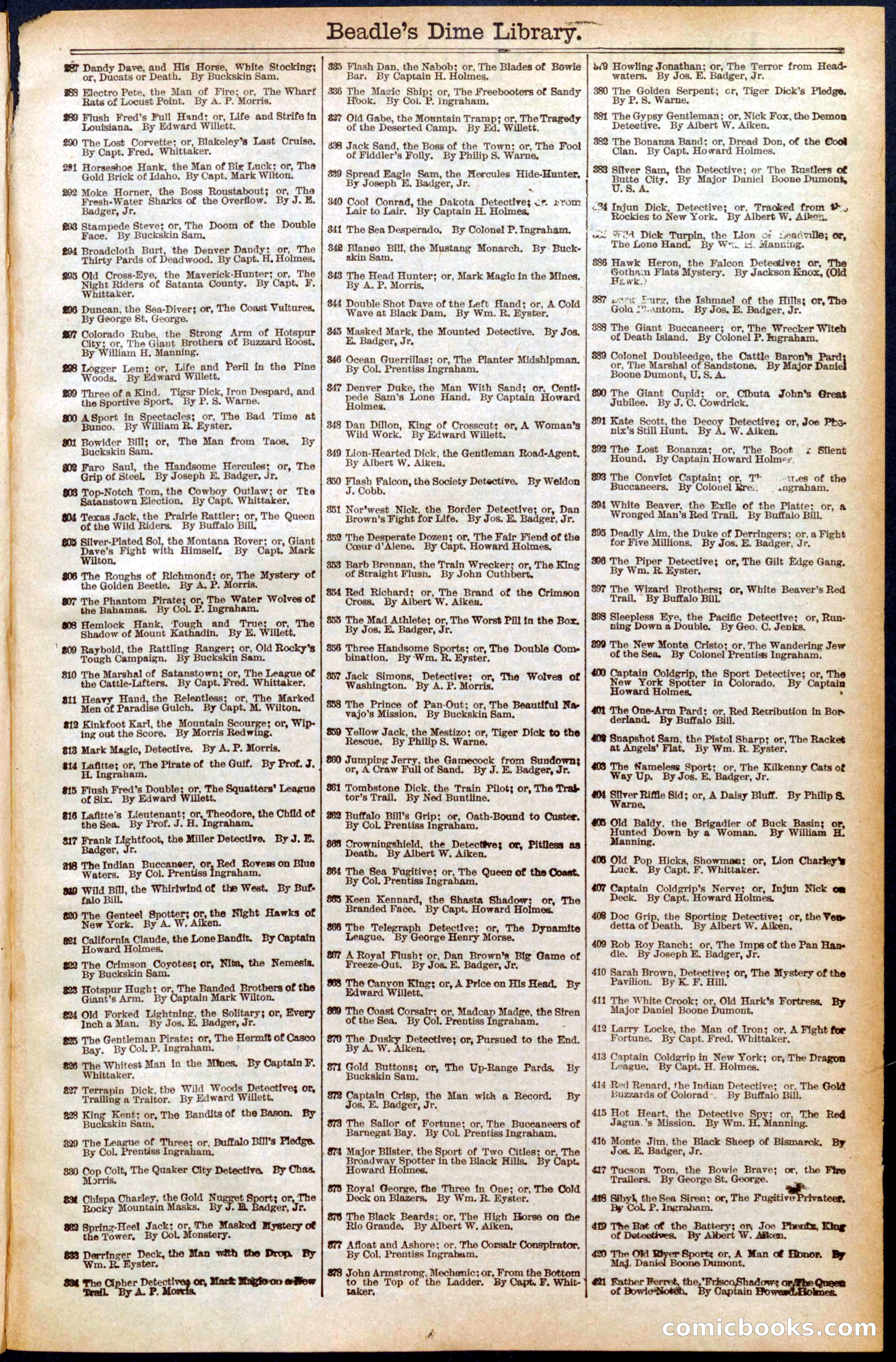 Beadle's New York Dime Library No. 559 — page 31 of 32
