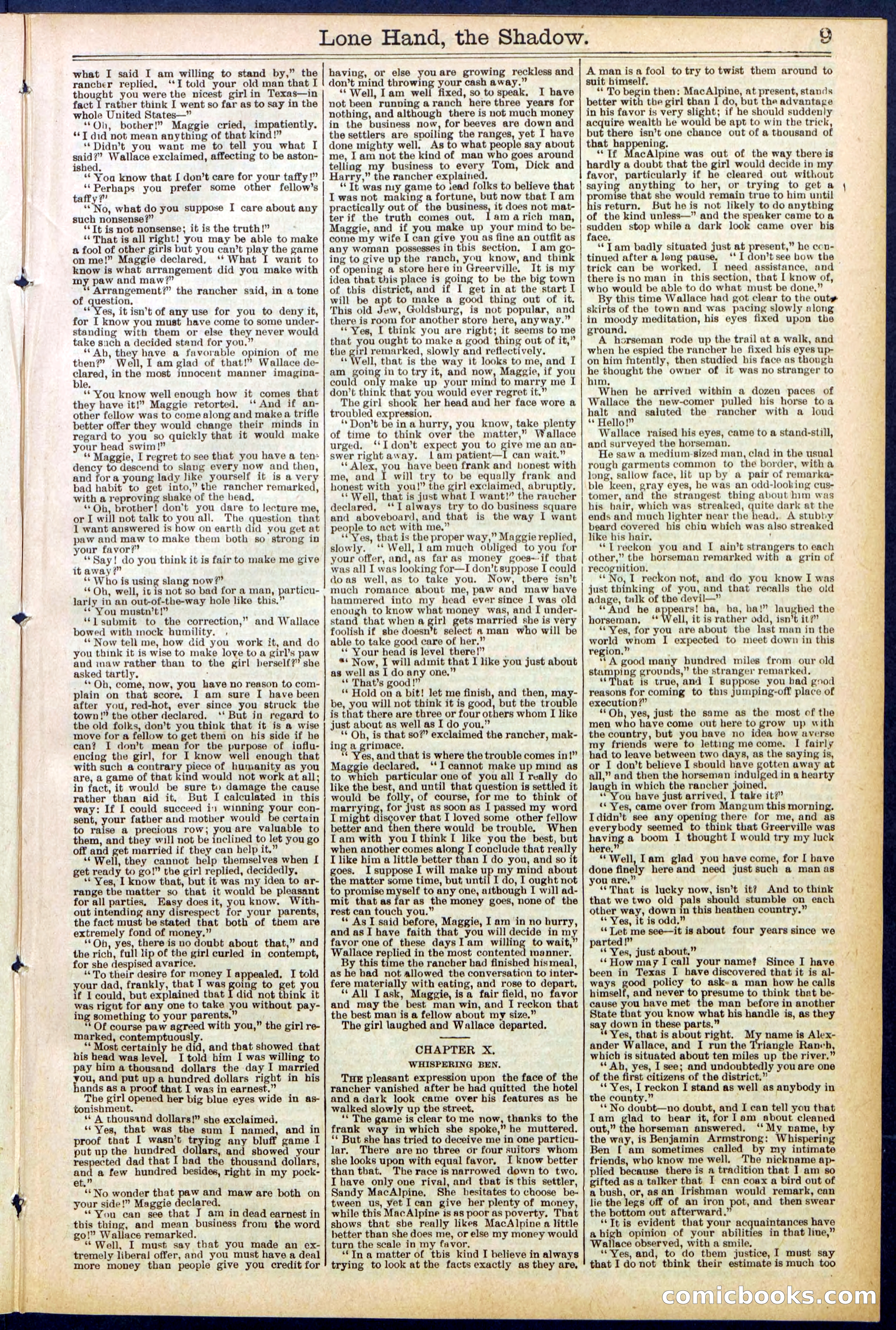 Beadle's Dime Library No. 562 — page 9 of 32