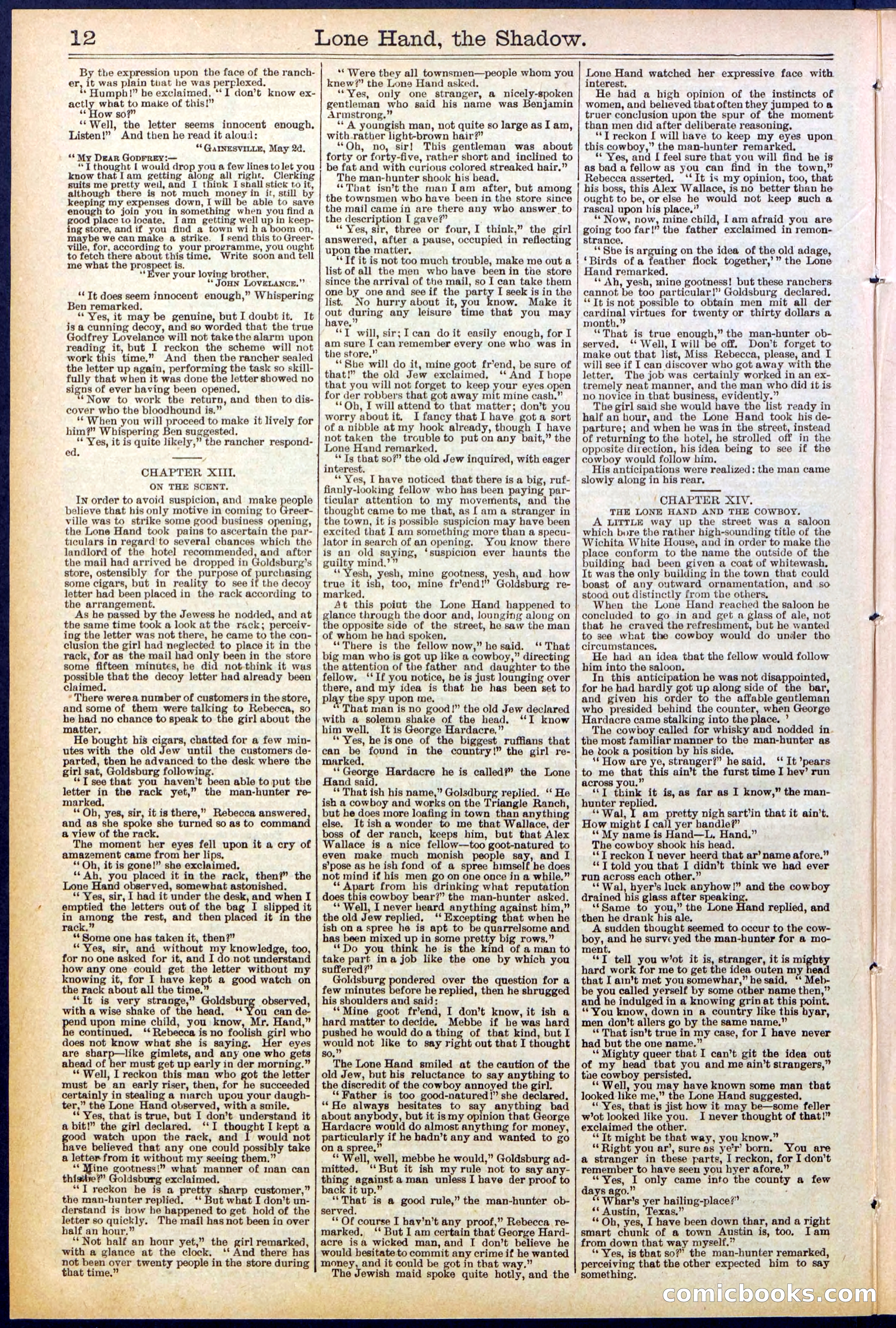 Beadle's Dime Library No. 562 — page 12 of 32