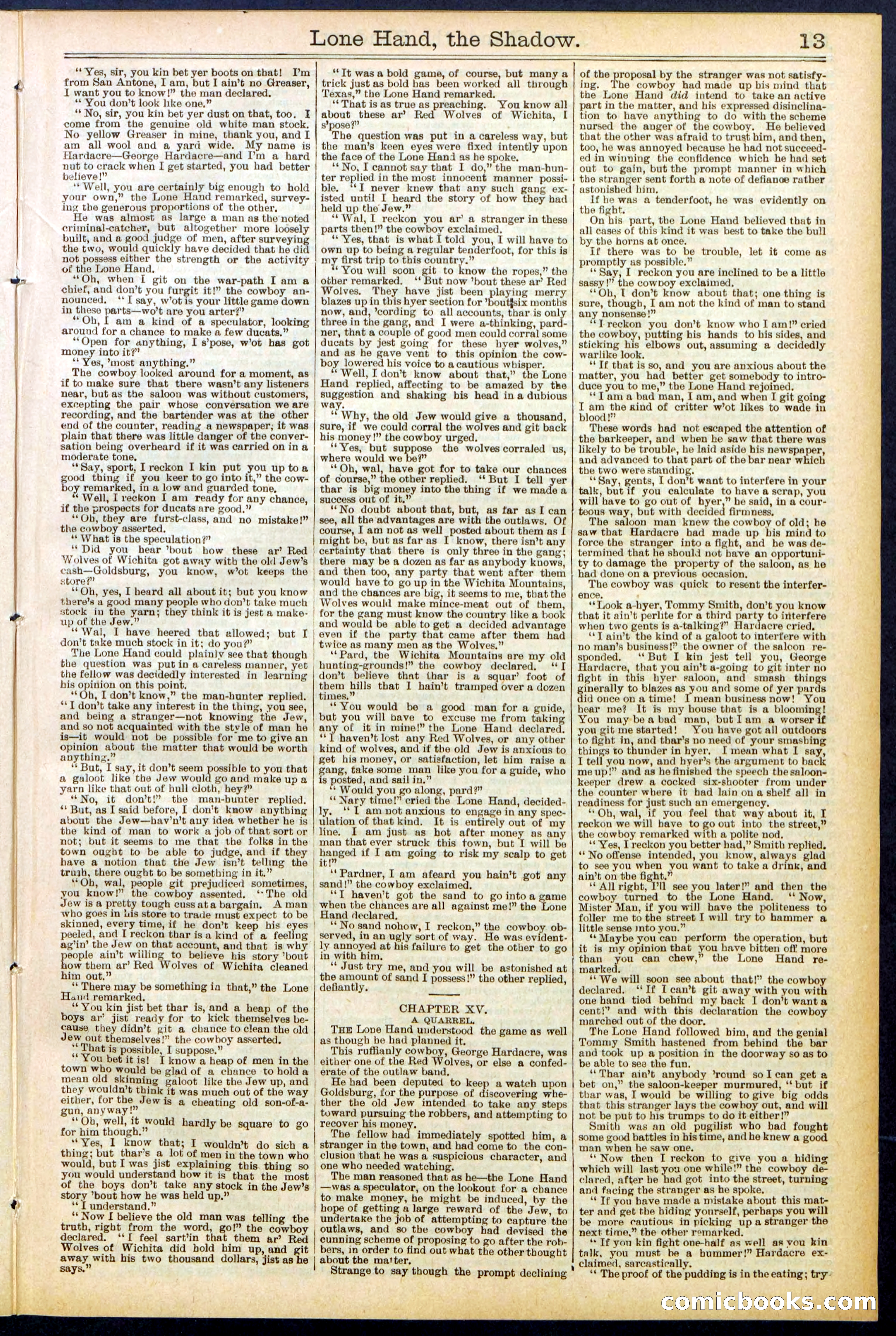 Beadle's Dime Library No. 562 — page 13 of 32
