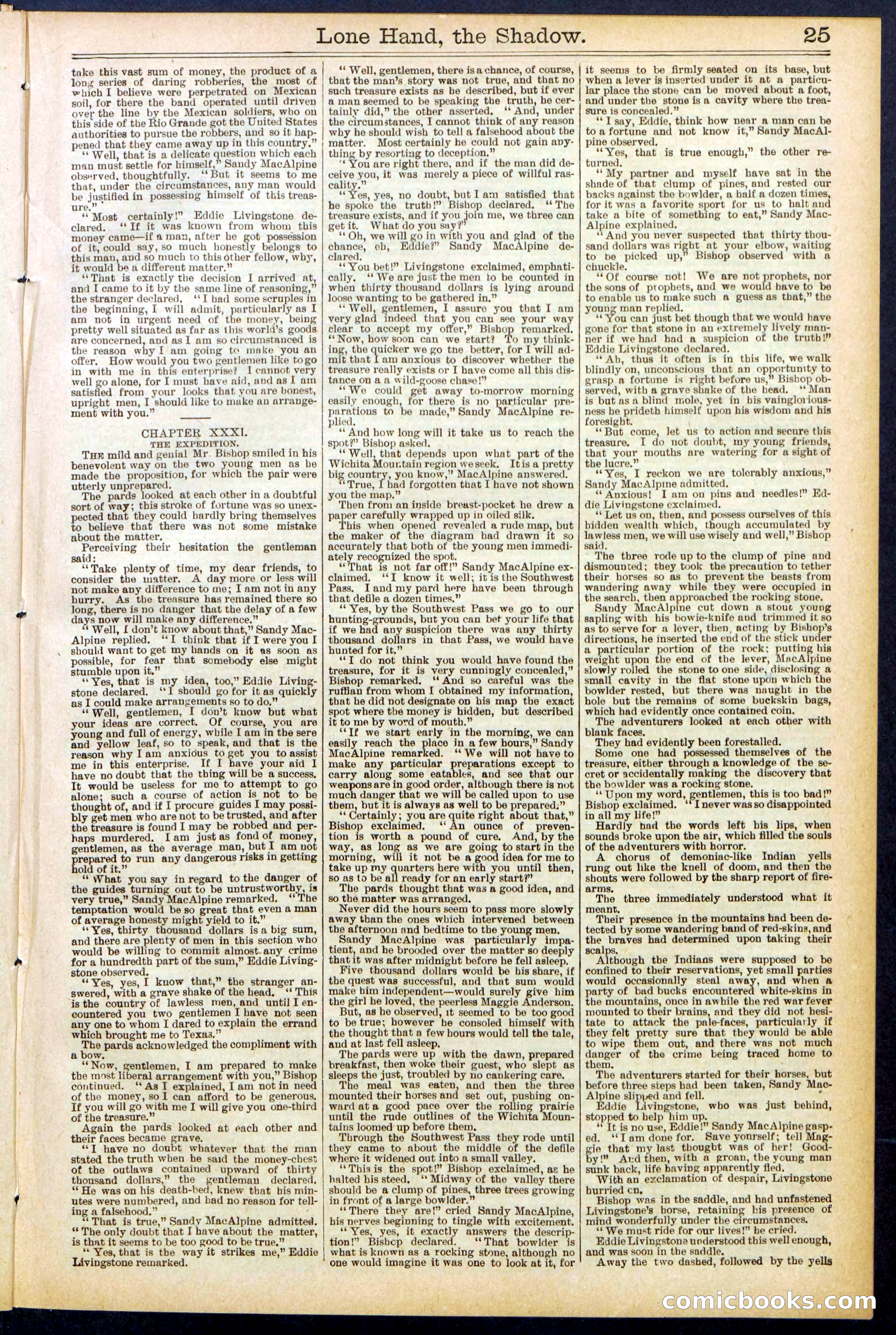 Beadle's Dime Library No. 562 — page 25 of 32