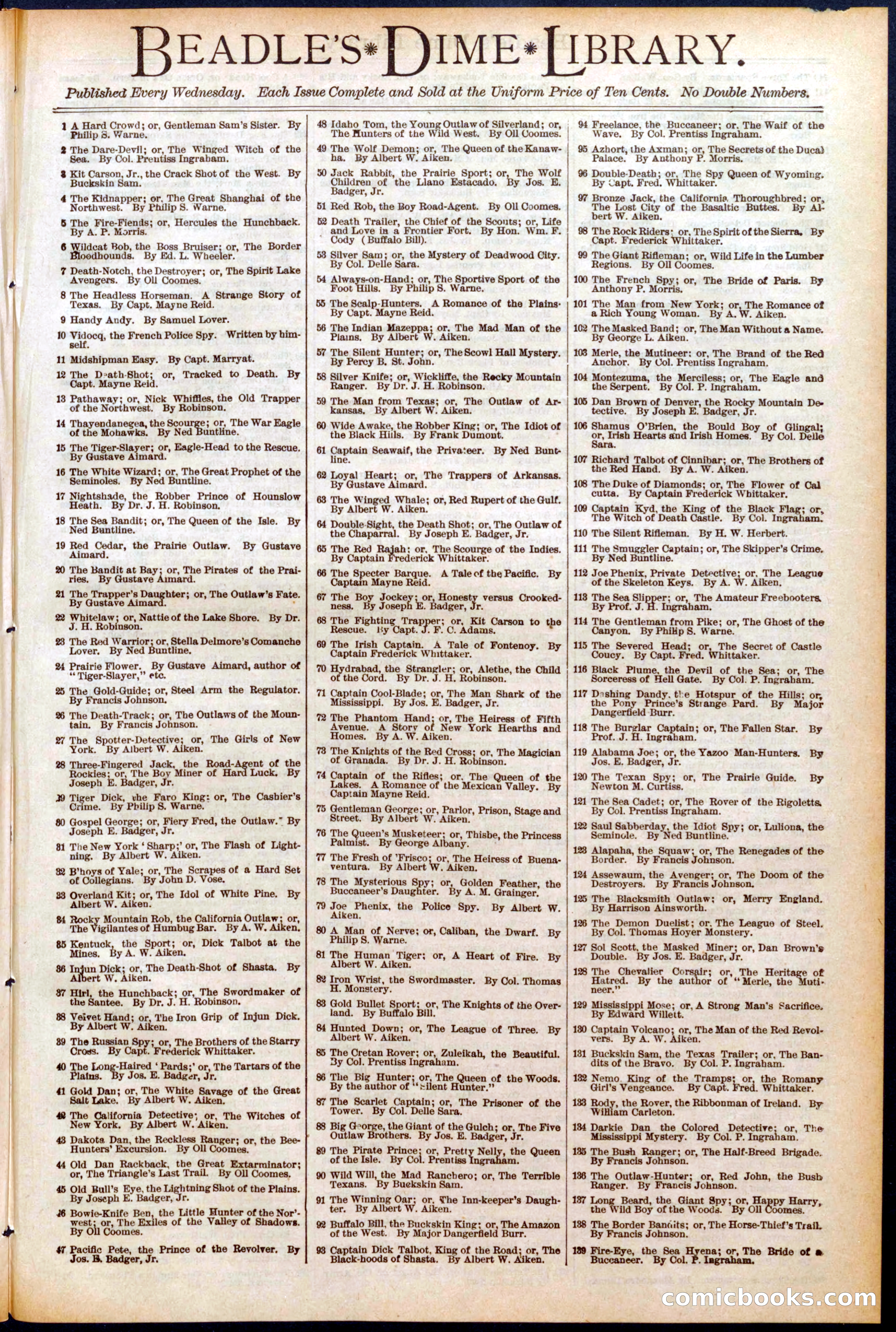 Beadle's New York Dime Library, No. 578 — page 29 of 32