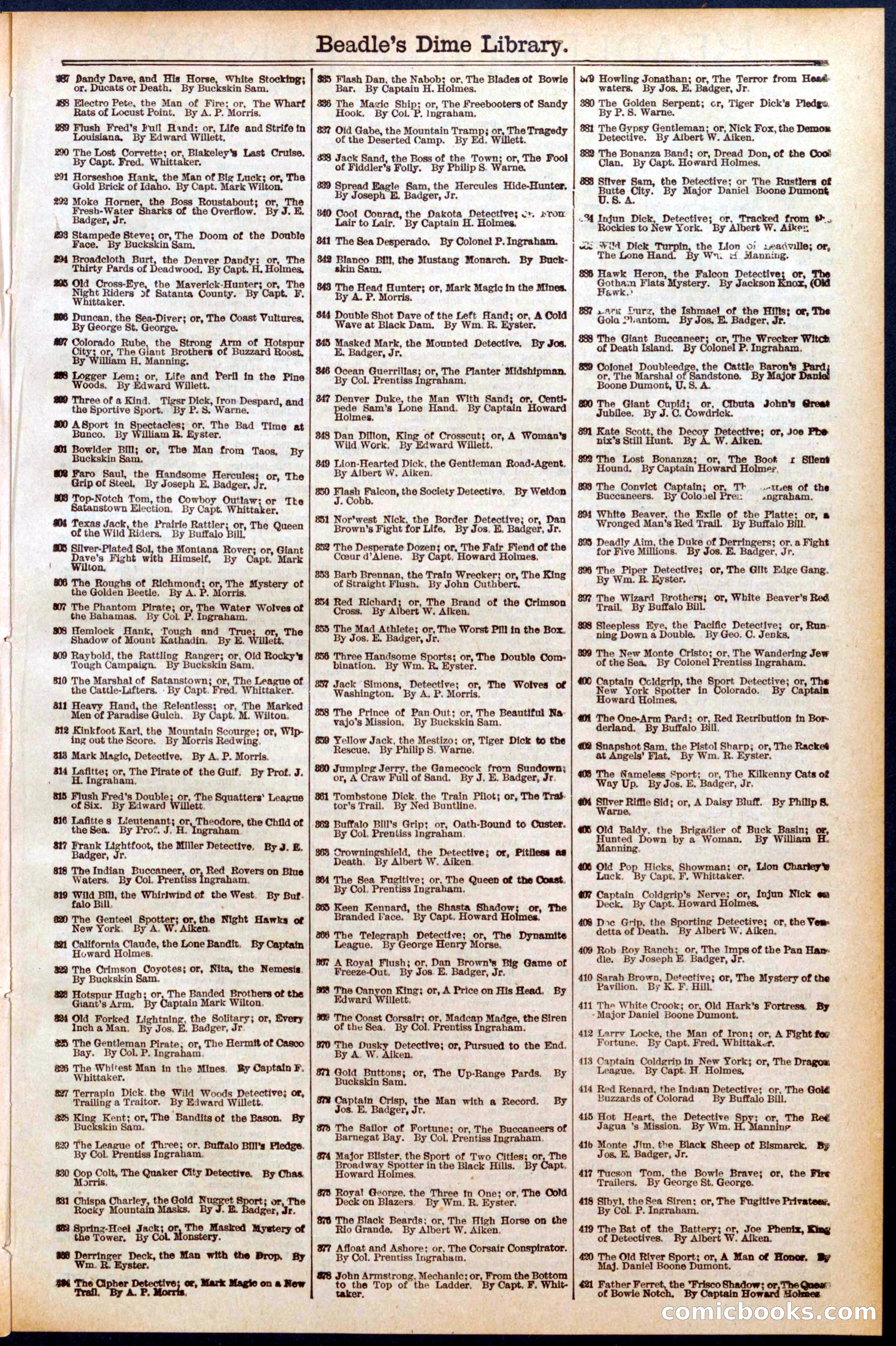 Beadle's New York Dime Library, No. 578 — page 31 of 32