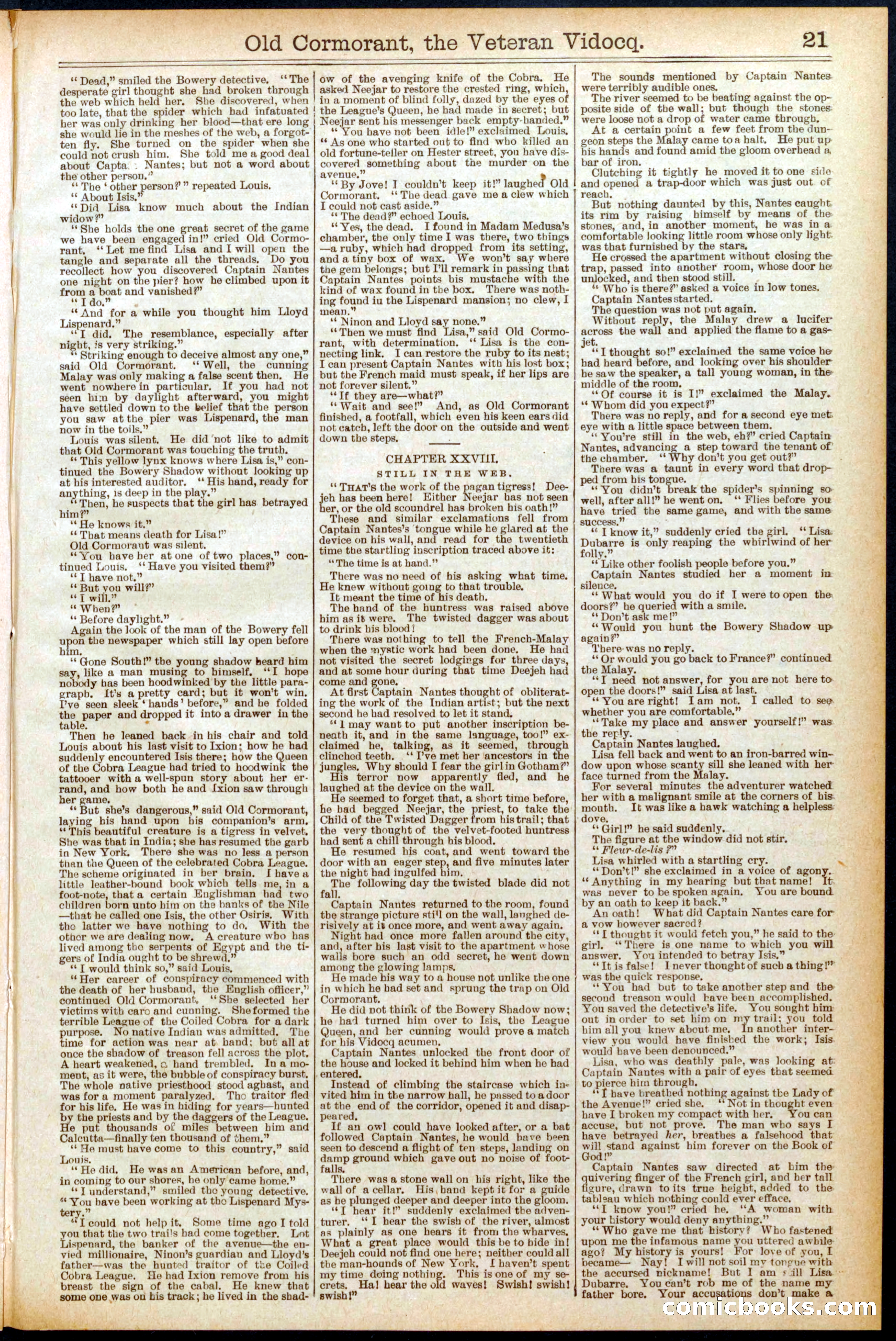 Beadle's Dime Library No. 579 — page 21 of 32