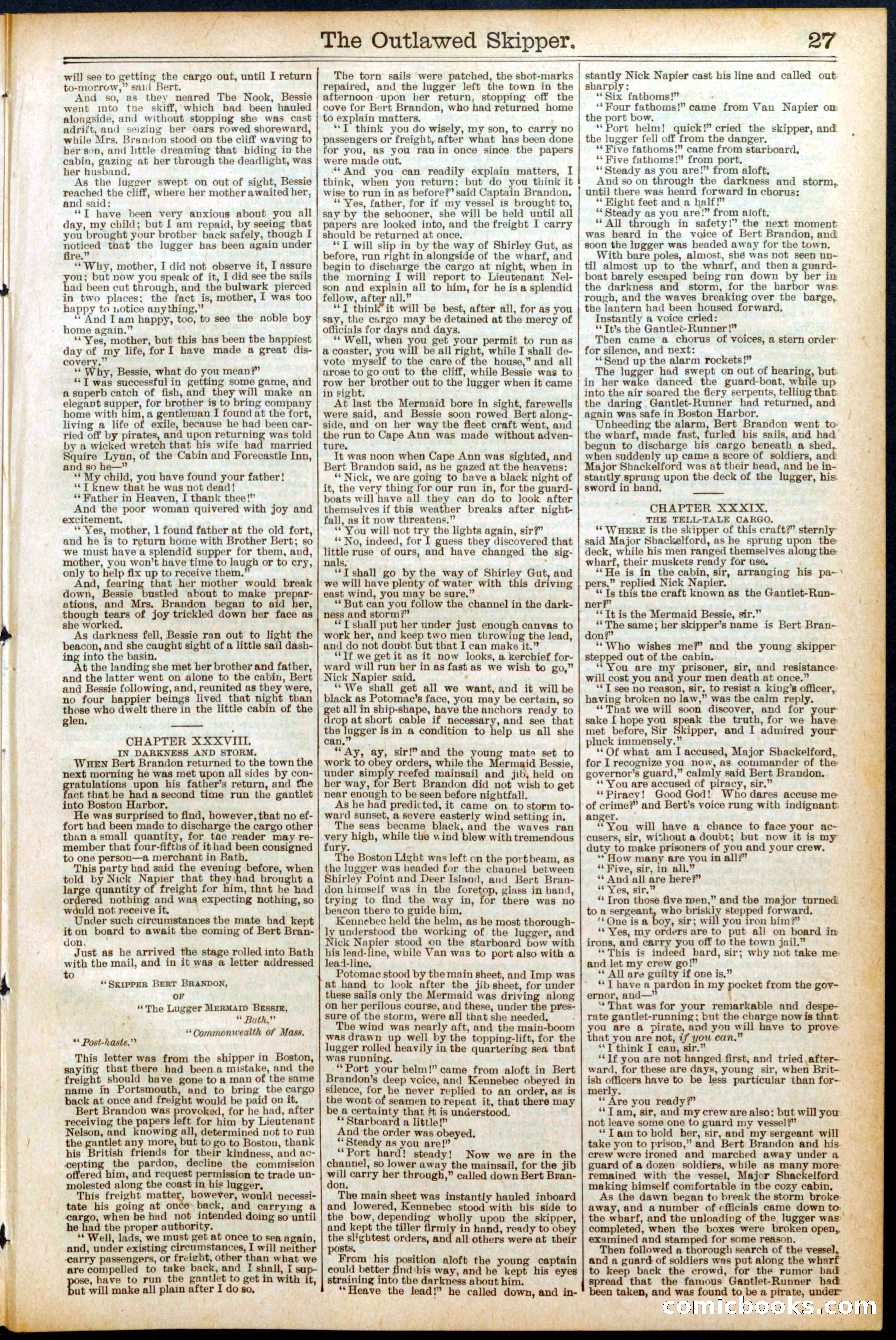 Beadle's New York Dime Library No. 581 — page 27 of 32