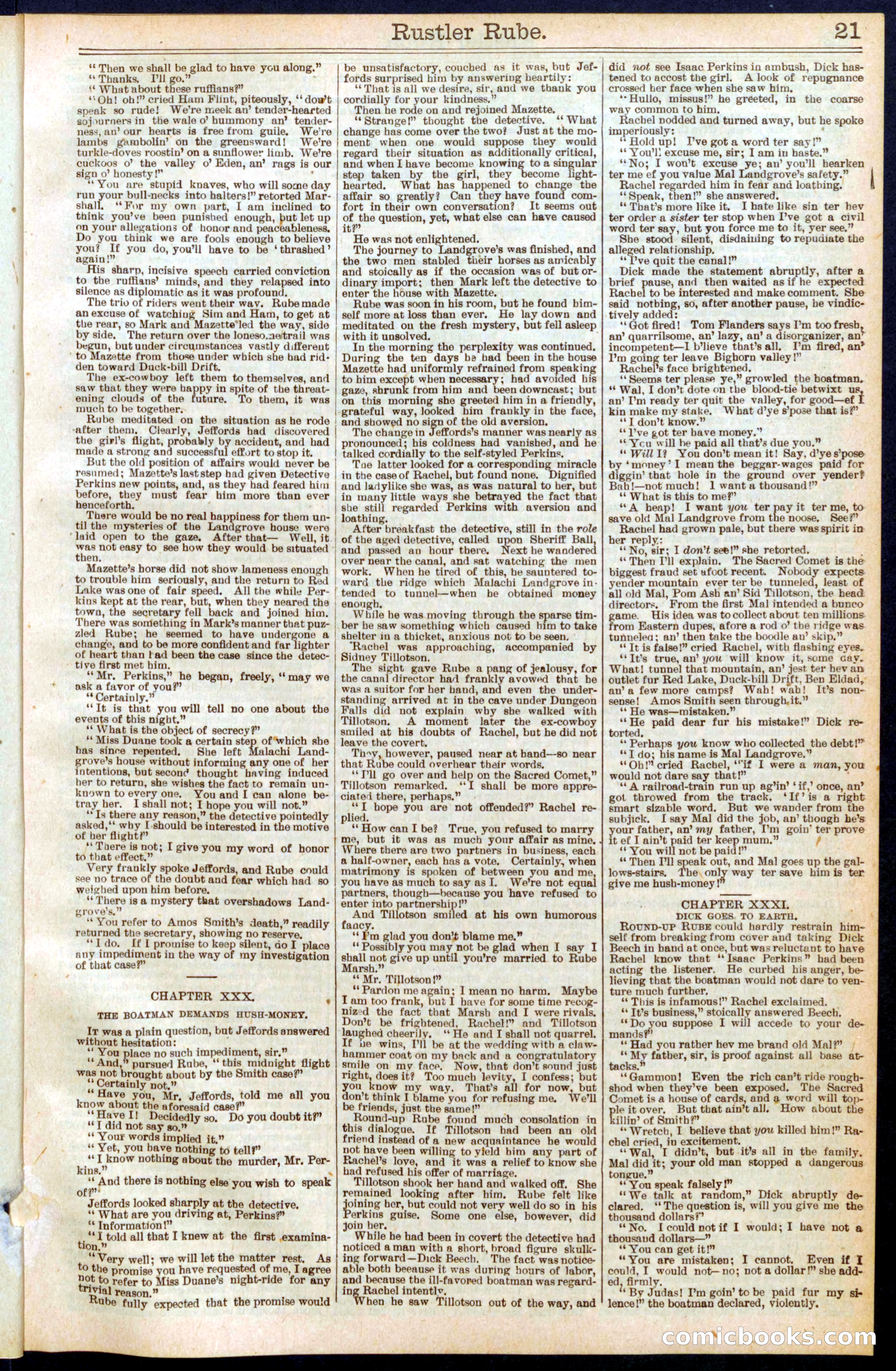 Beadle's New York Dime Library, No. 596 — page 21 of 32