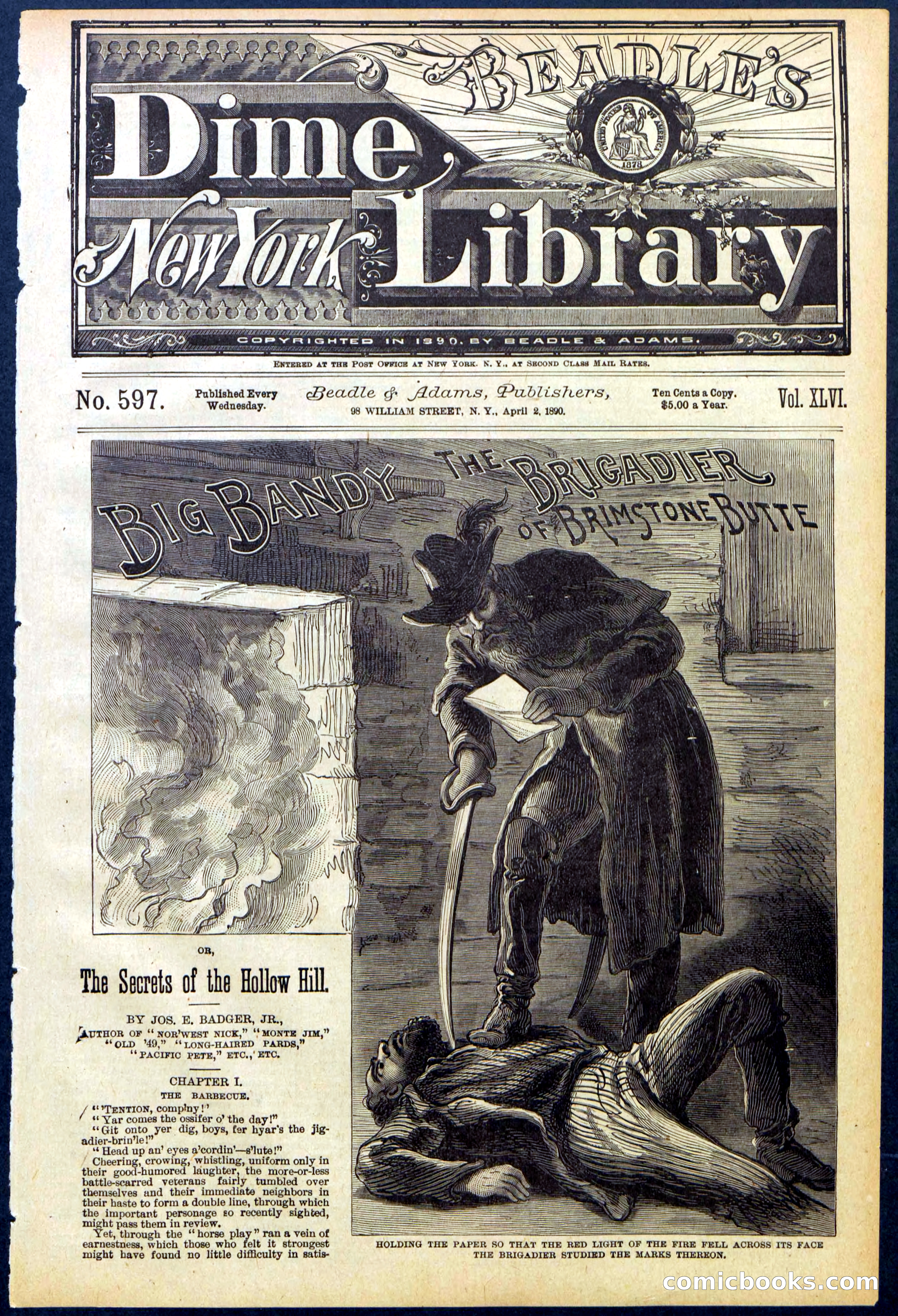 Beadle's Dime Library No. 597 — page 1 of 32