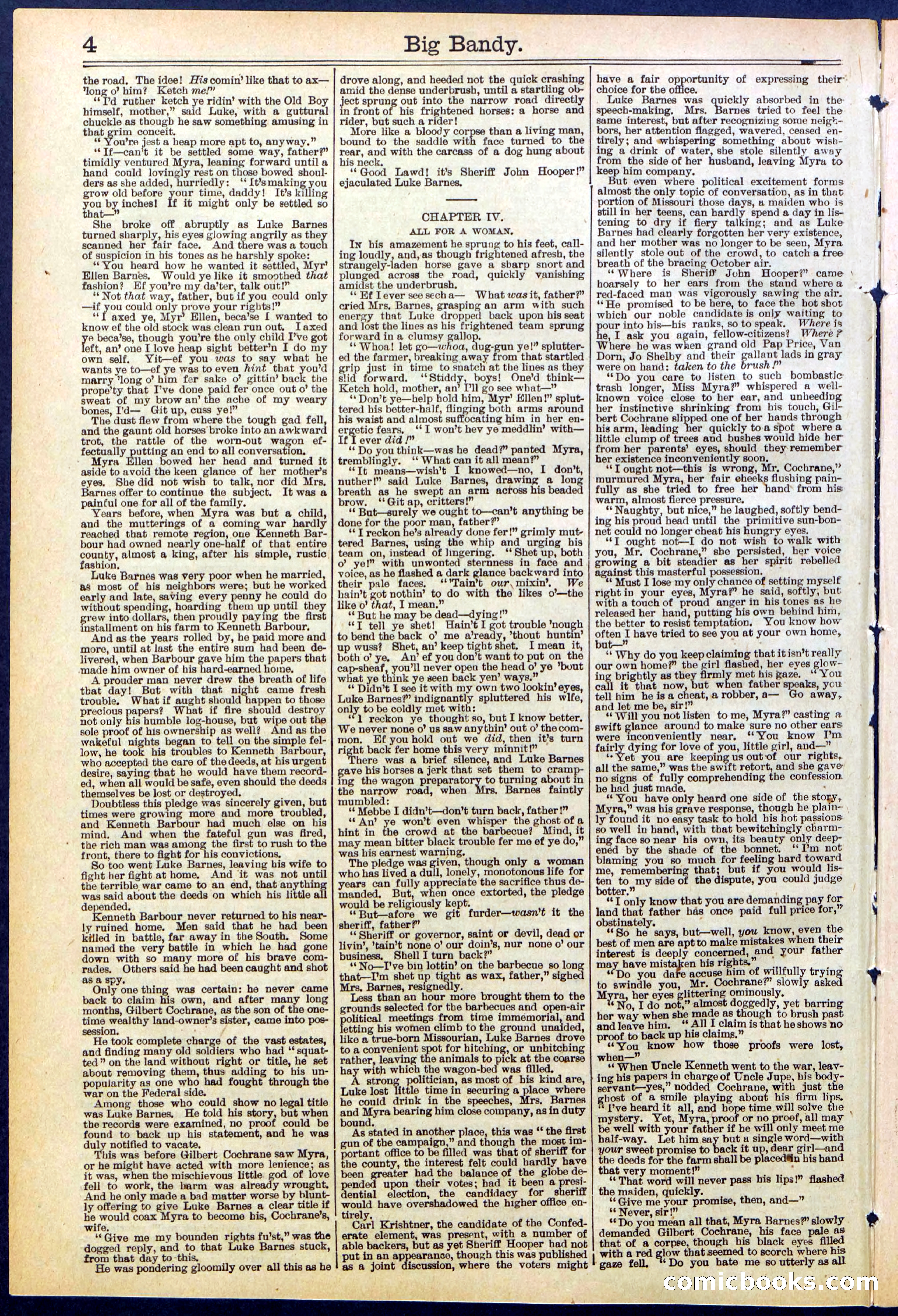 Beadle's Dime Library No. 597 — page 4 of 32