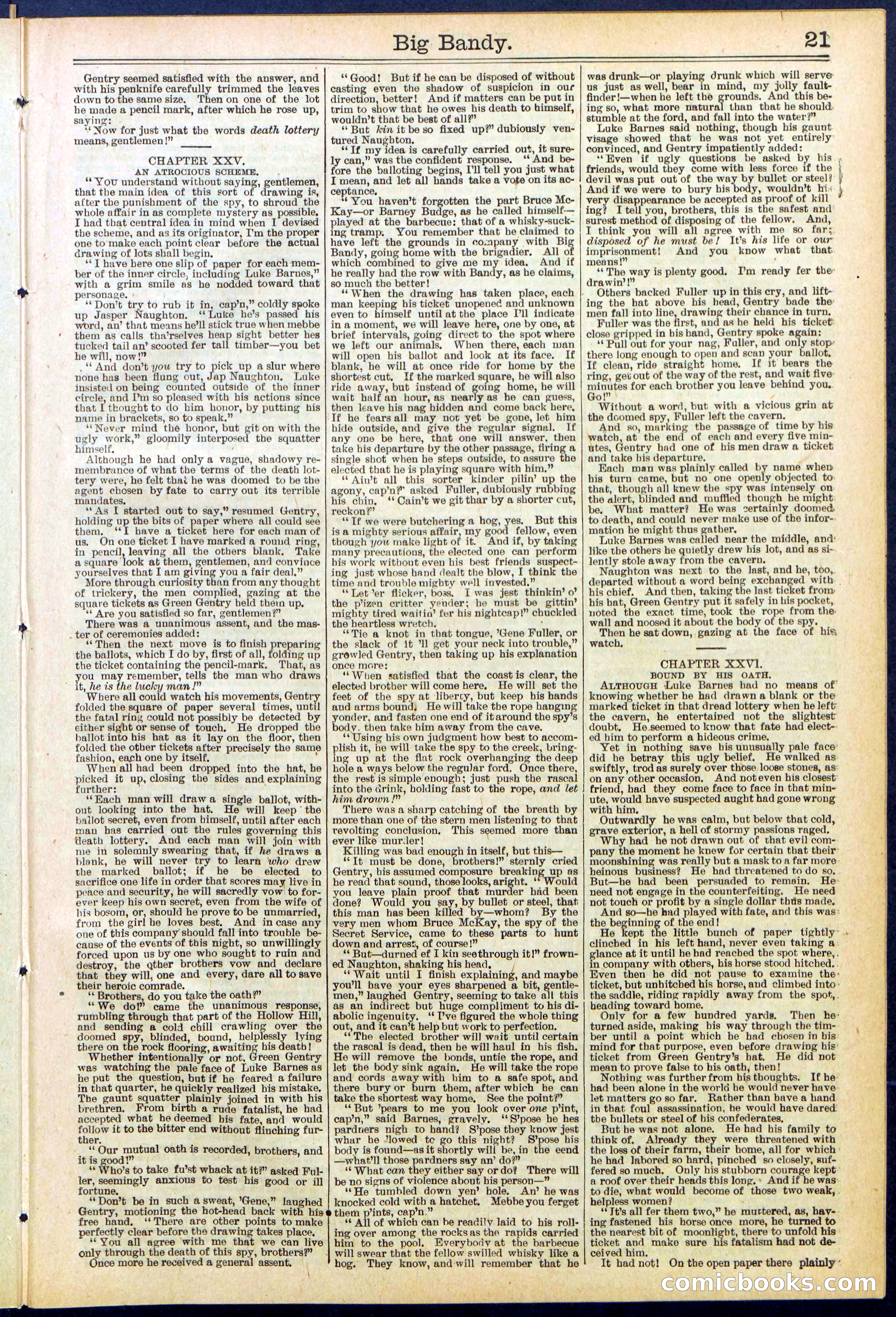 Beadle's Dime Library No. 597 — page 21 of 32