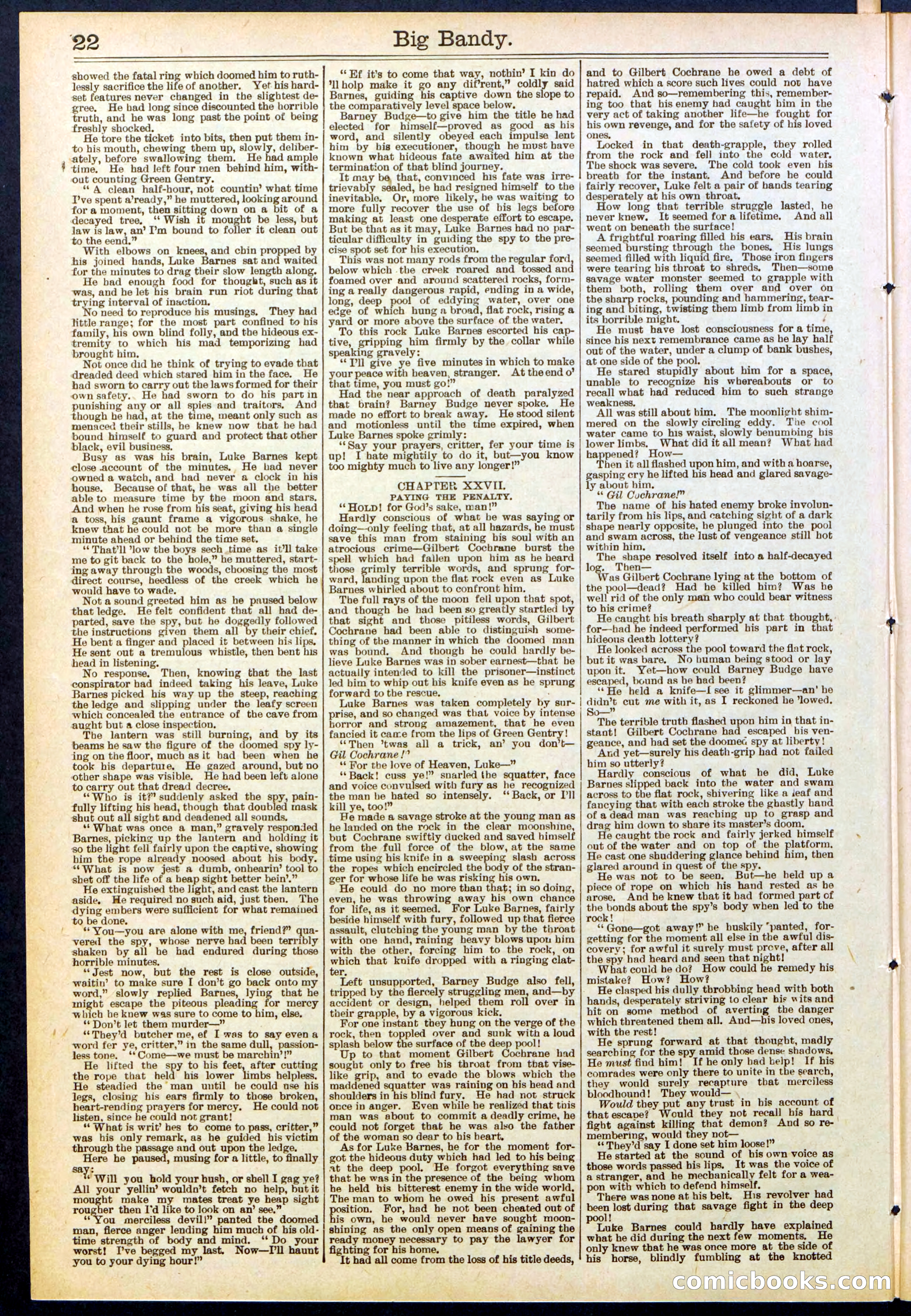 Beadle's Dime Library No. 597 — page 22 of 32