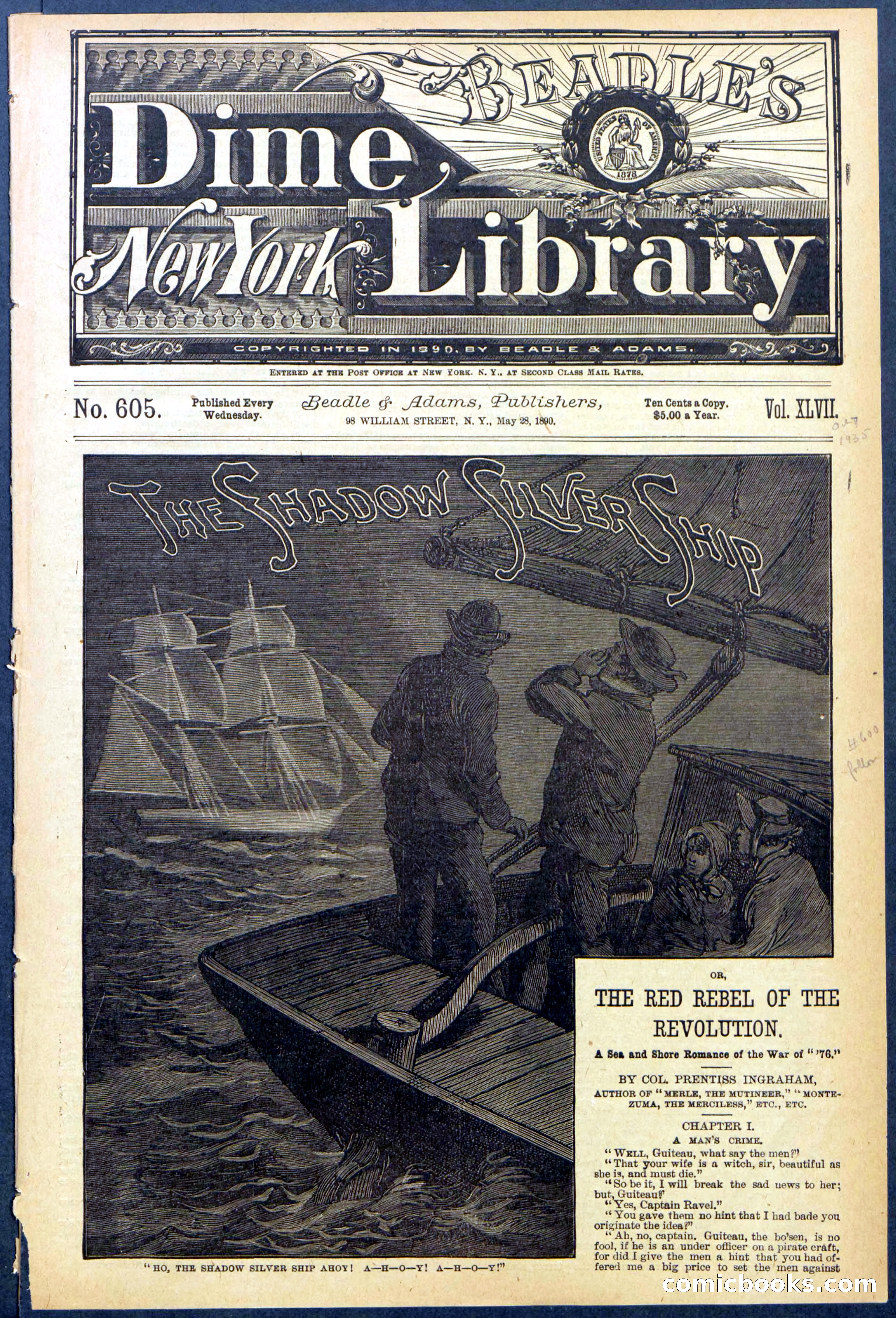 Beadle's New York Dime Library, No. 605