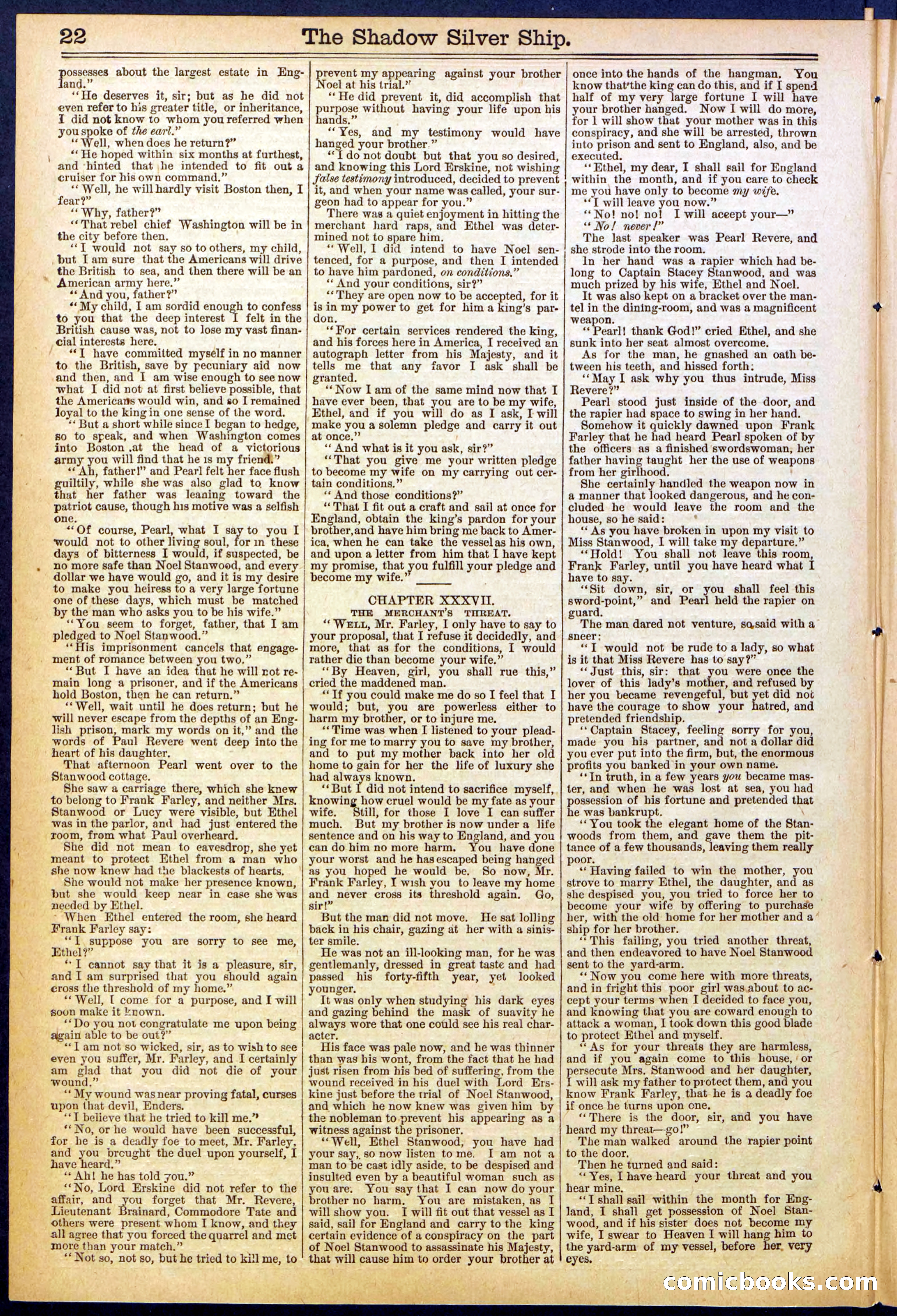 Beadle's New York Dime Library, No. 605 — page 22 of 32