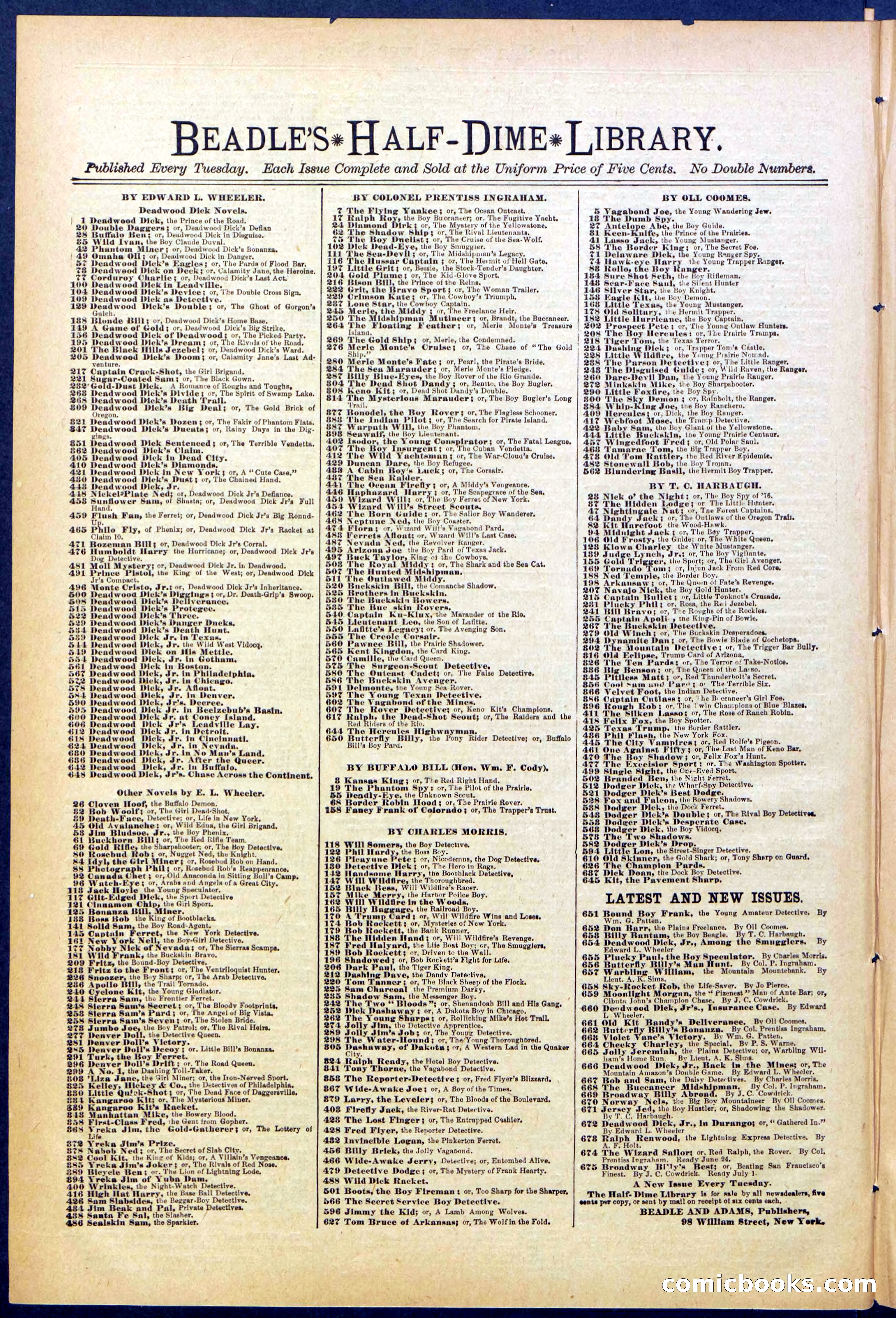 Beadle's New York Dime Library, No. 605 — page 28 of 32