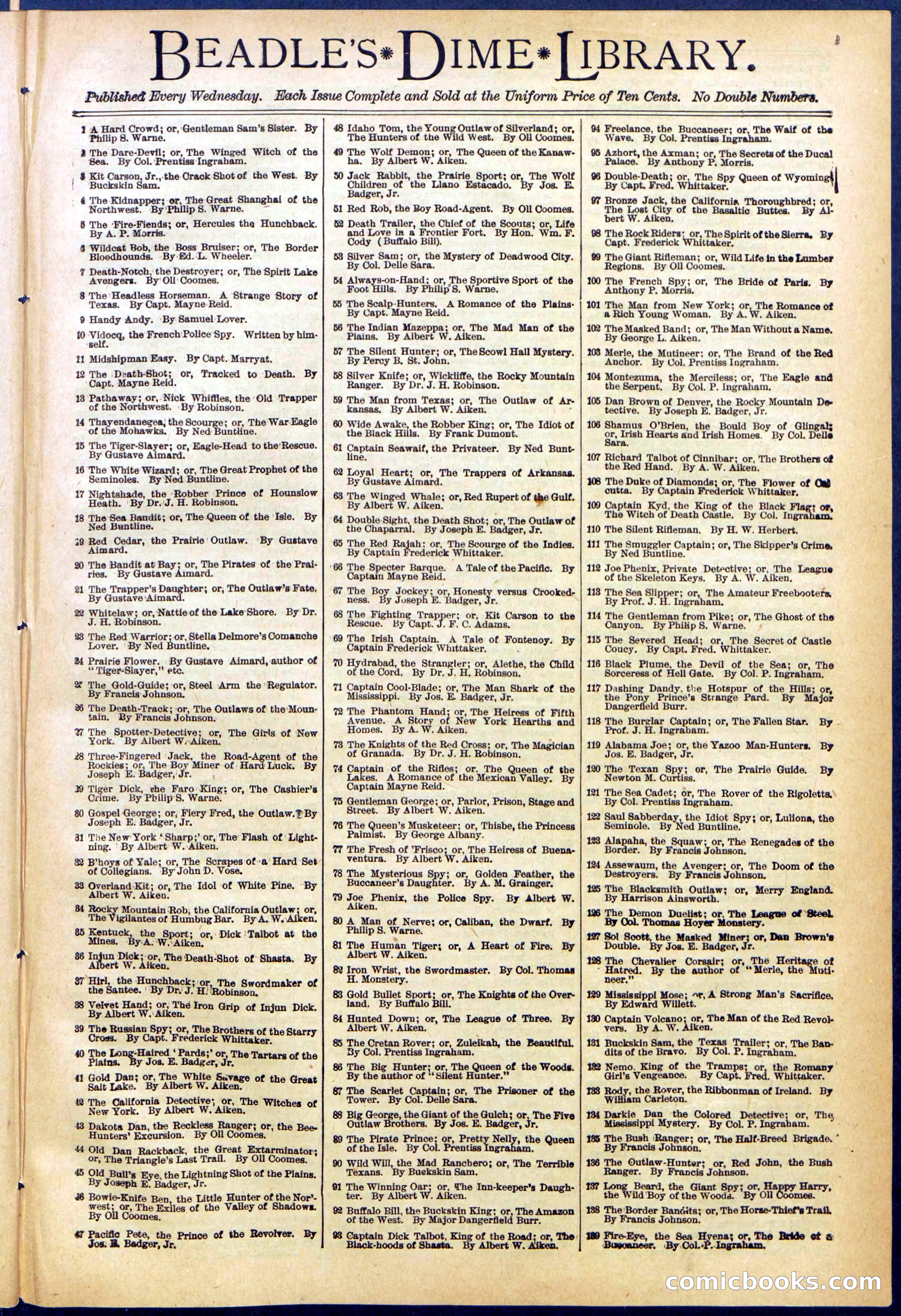 Beadle's New York Dime Library, No. 605 — page 29 of 32