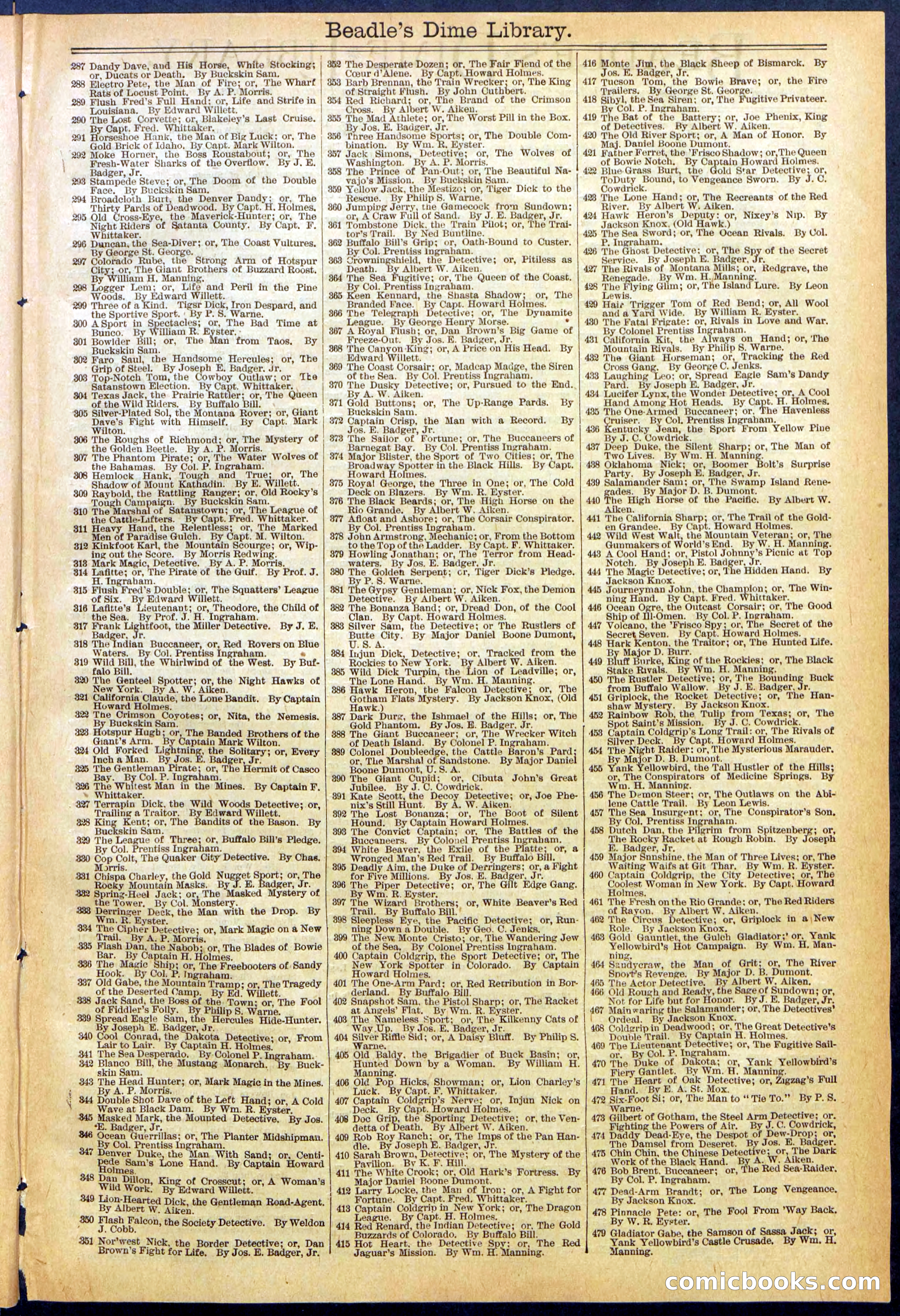 Beadle's New York Dime Library, No. 605 — page 31 of 32