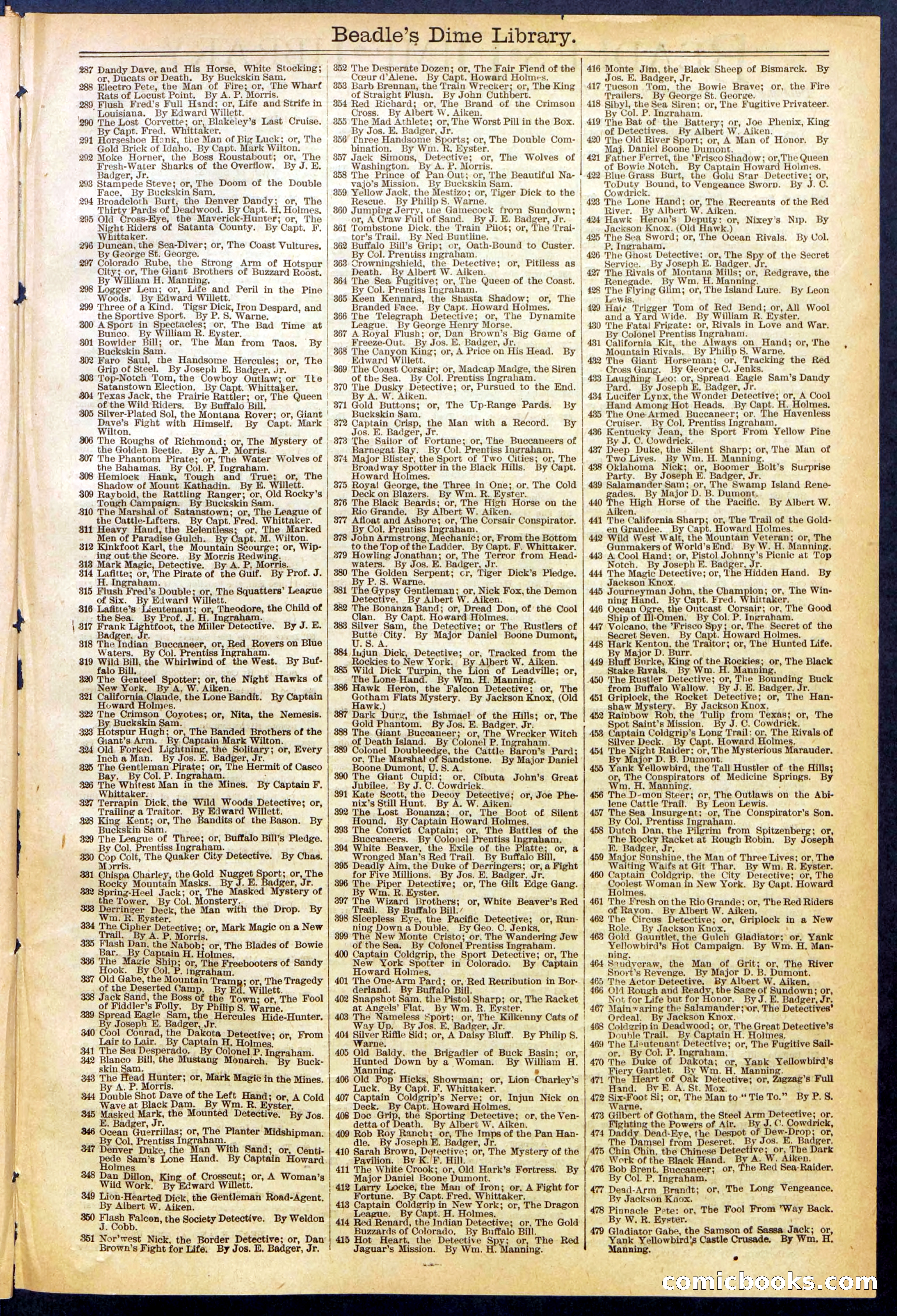 Beadle's New York Dime Library, No. 607 — page 31 of 32