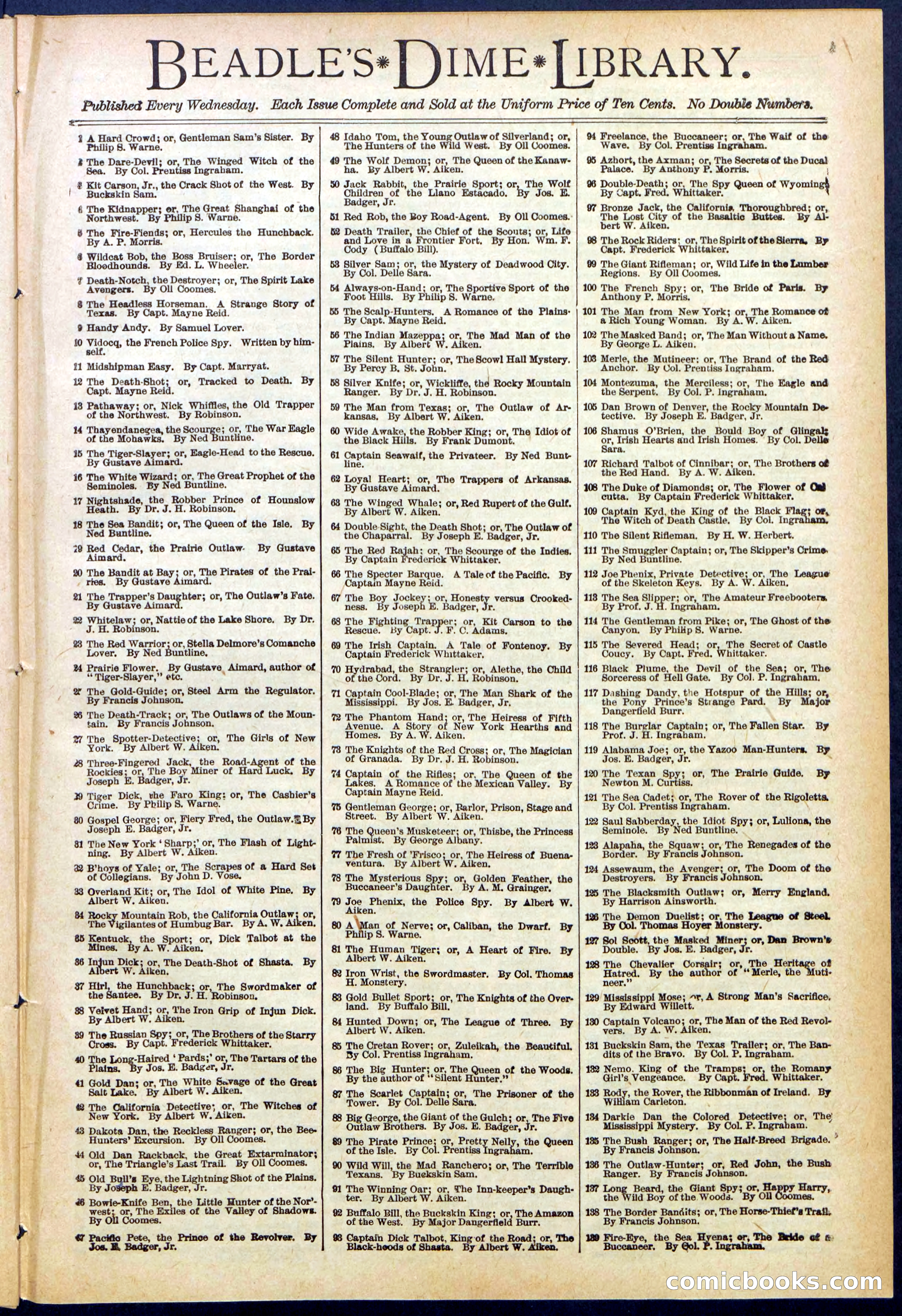 Beadle's New York Dime Library No. 614 — page 29 of 32