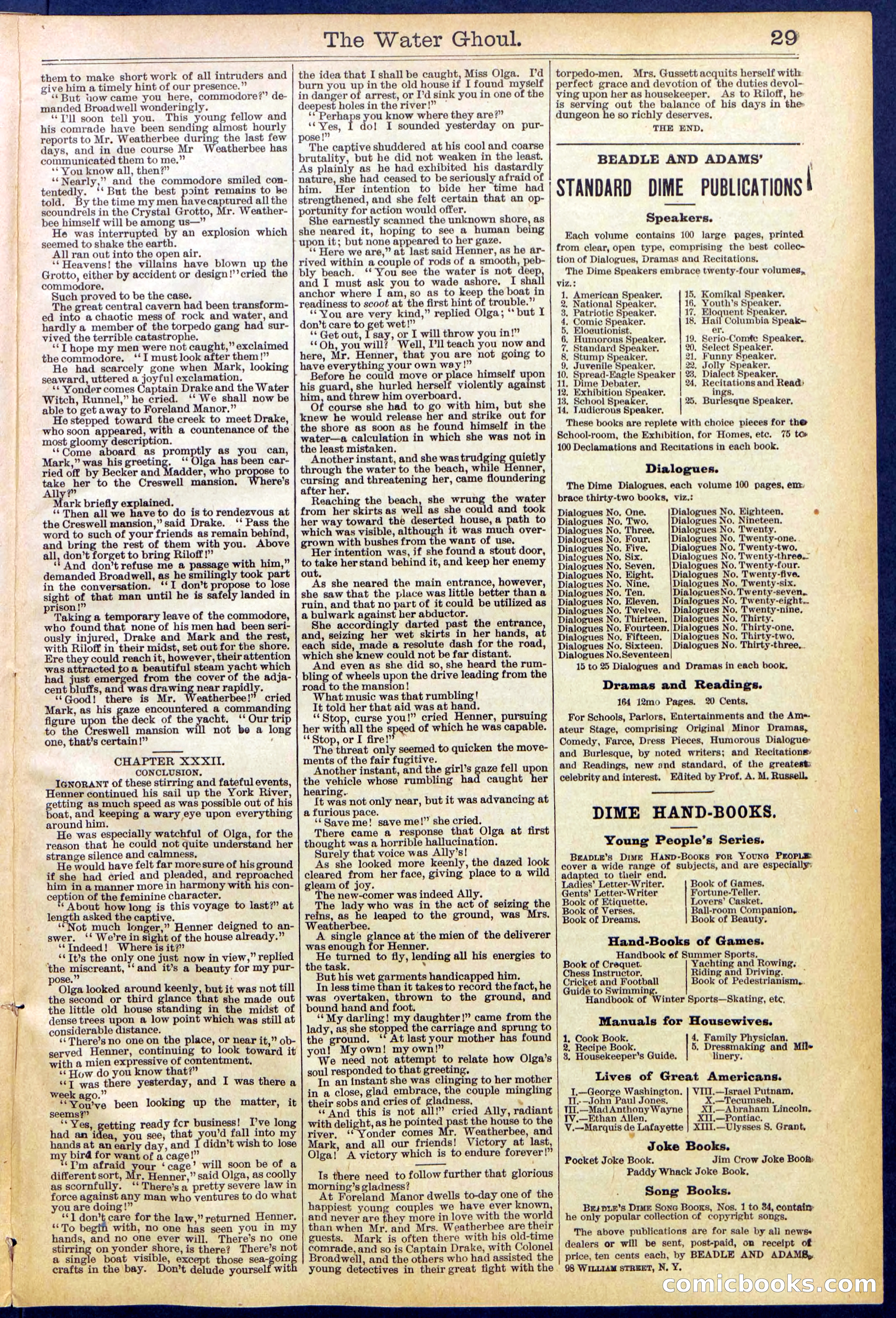 Beadle's New York Dime Library No. 624 — page 29 of 32