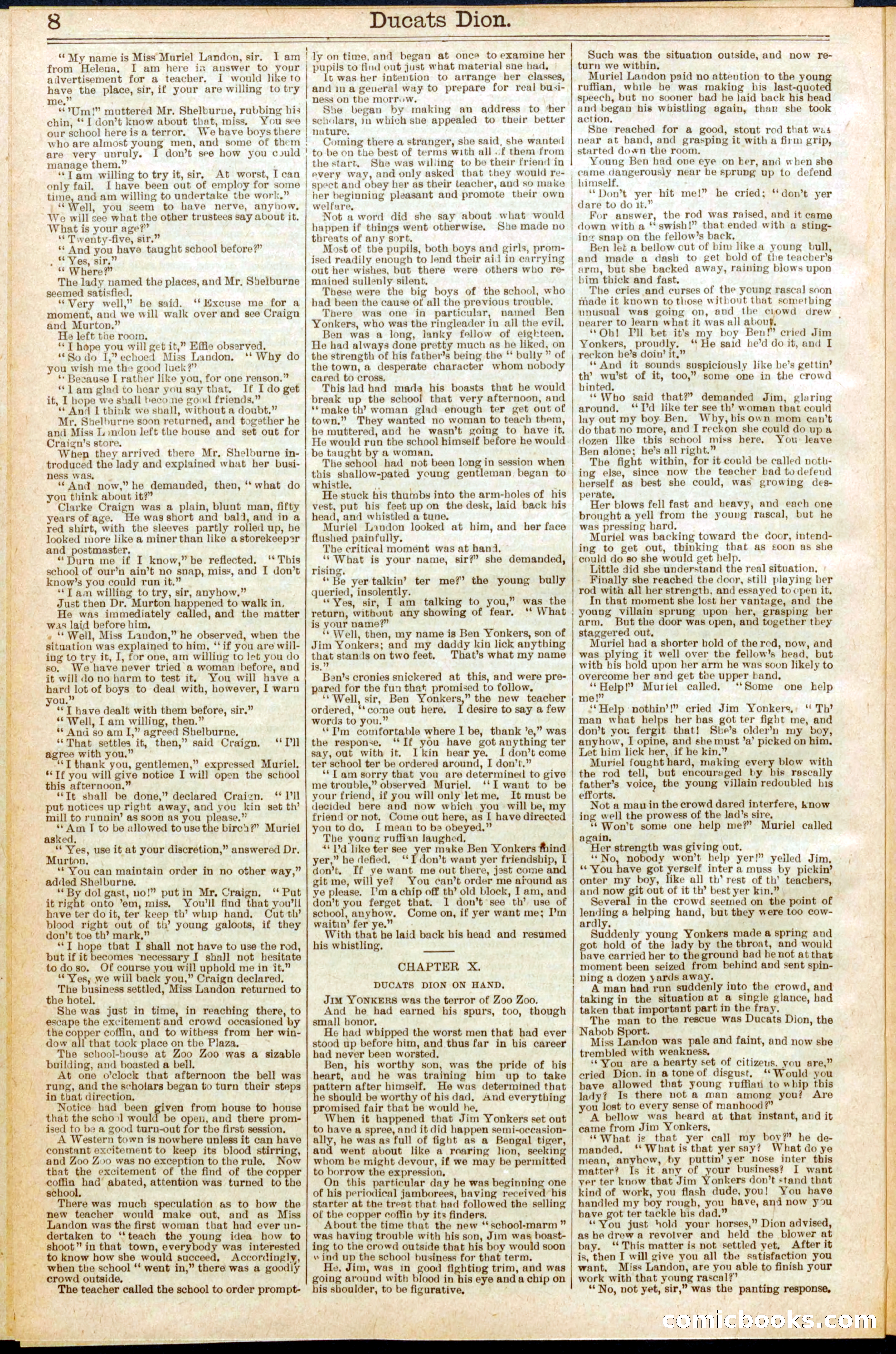 Beadle's Dime Library No. 626 — page 8 of 32