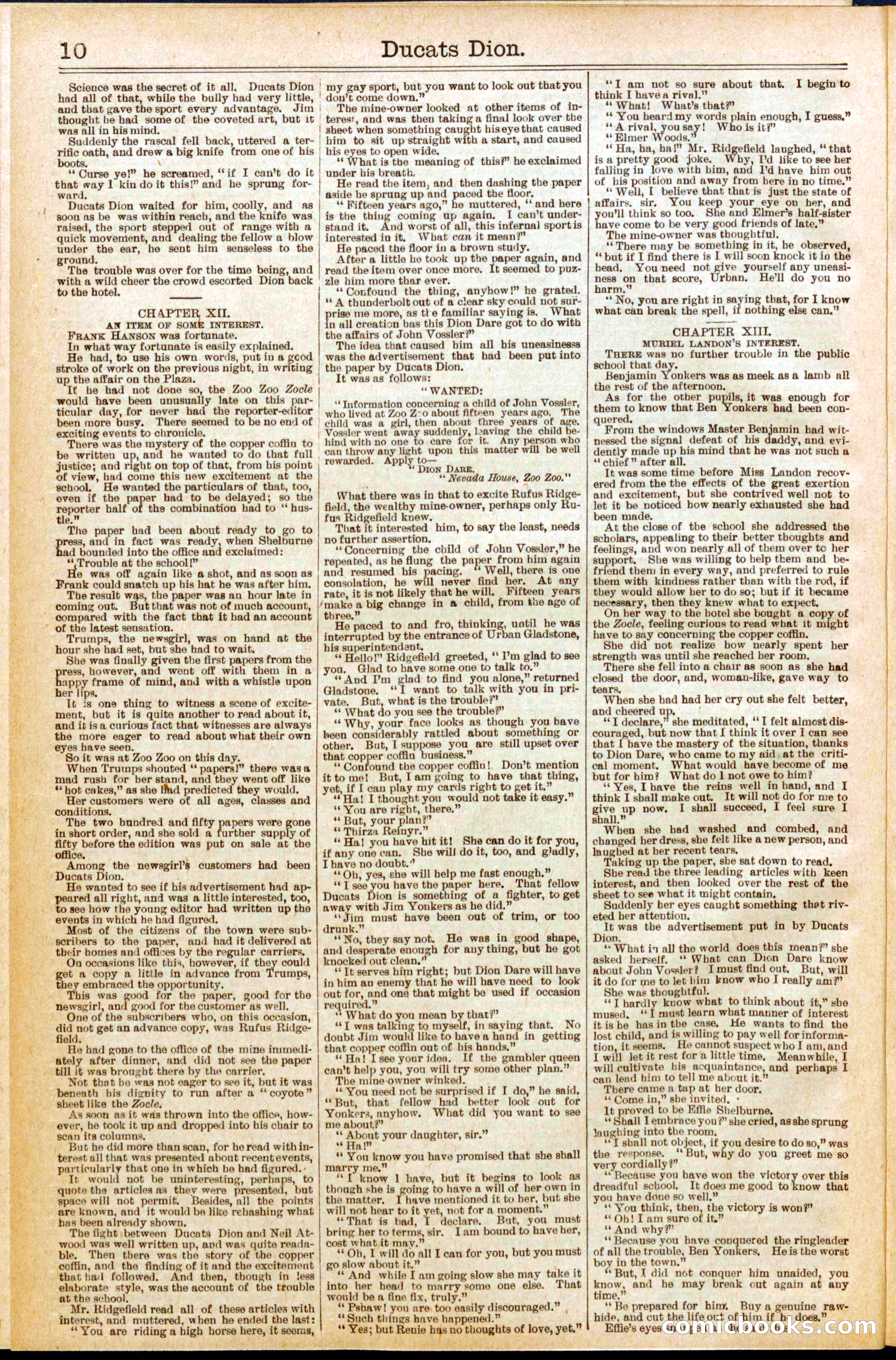 Beadle's Dime Library No. 626 — page 10 of 32