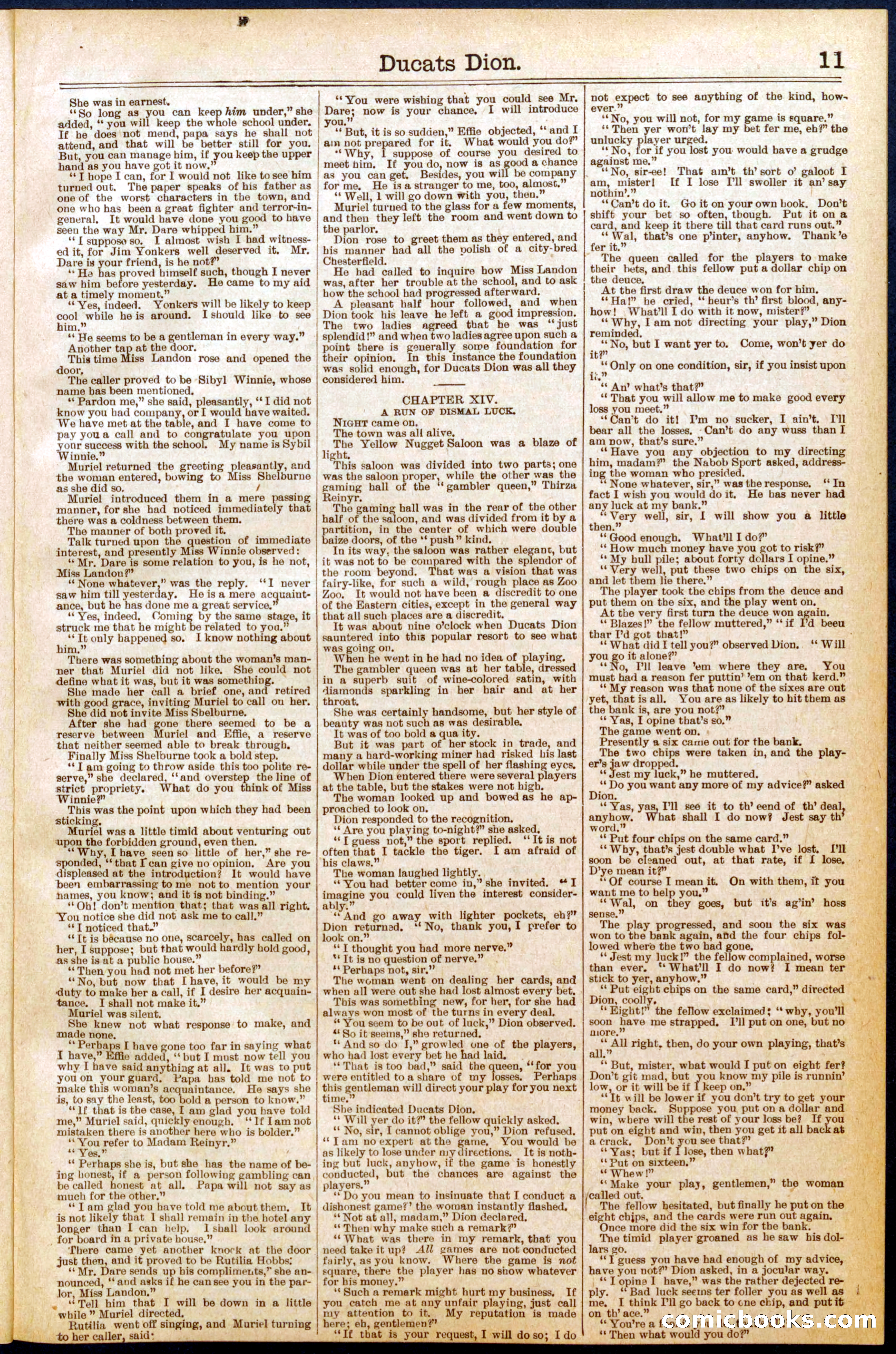 Beadle's Dime Library No. 626 — page 11 of 32