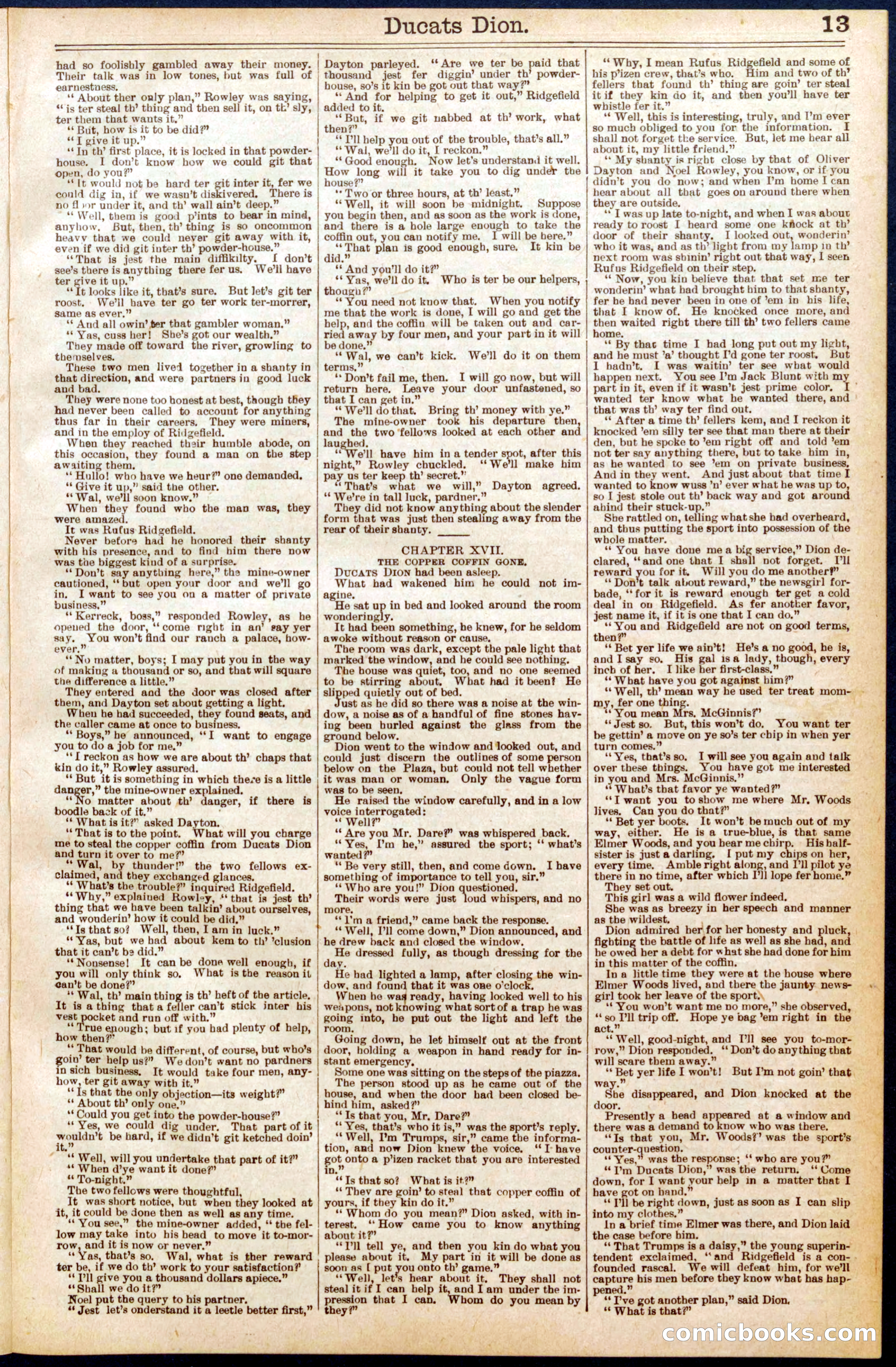 Beadle's Dime Library No. 626 — page 13 of 32