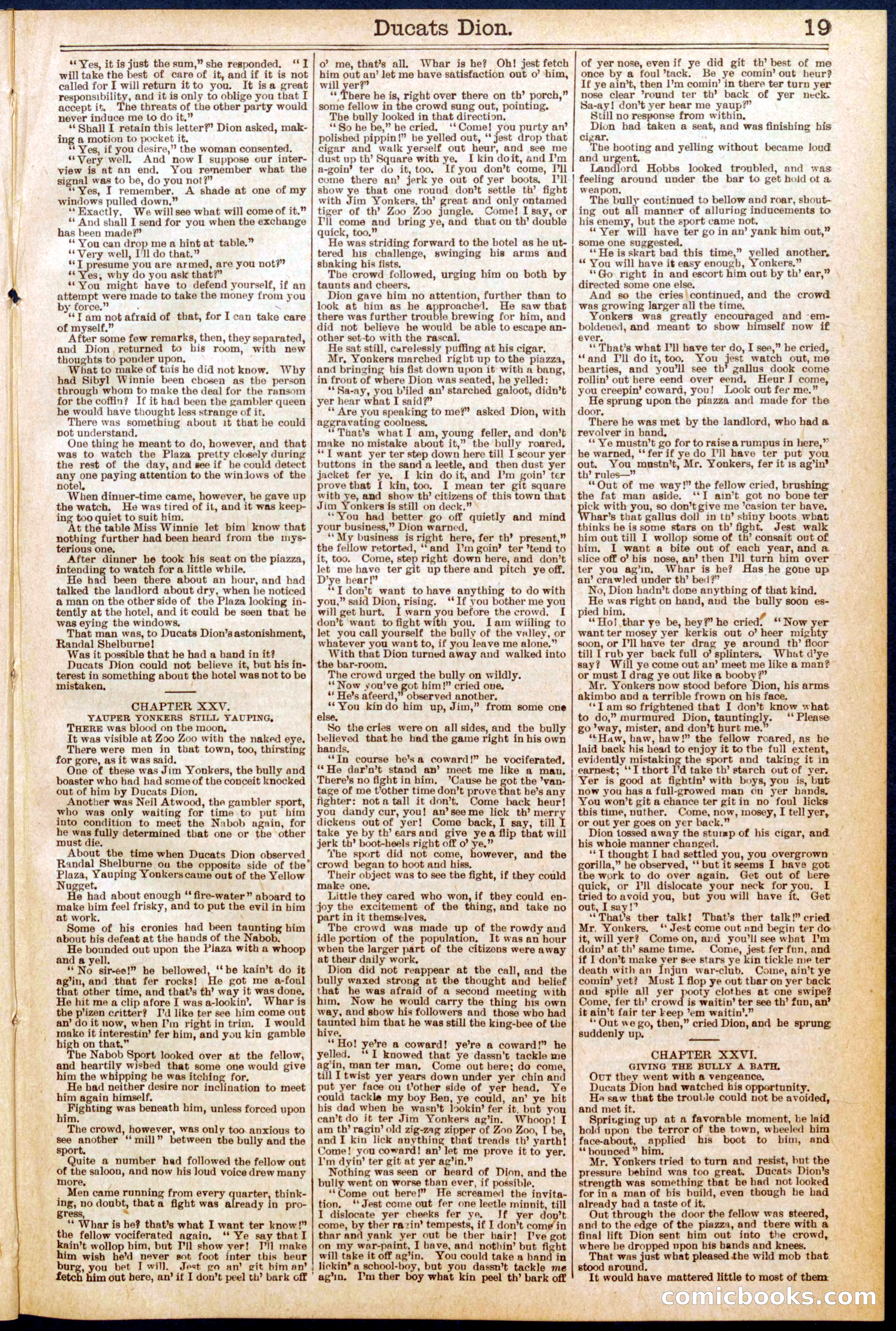 Beadle's Dime Library No. 626 — page 19 of 32