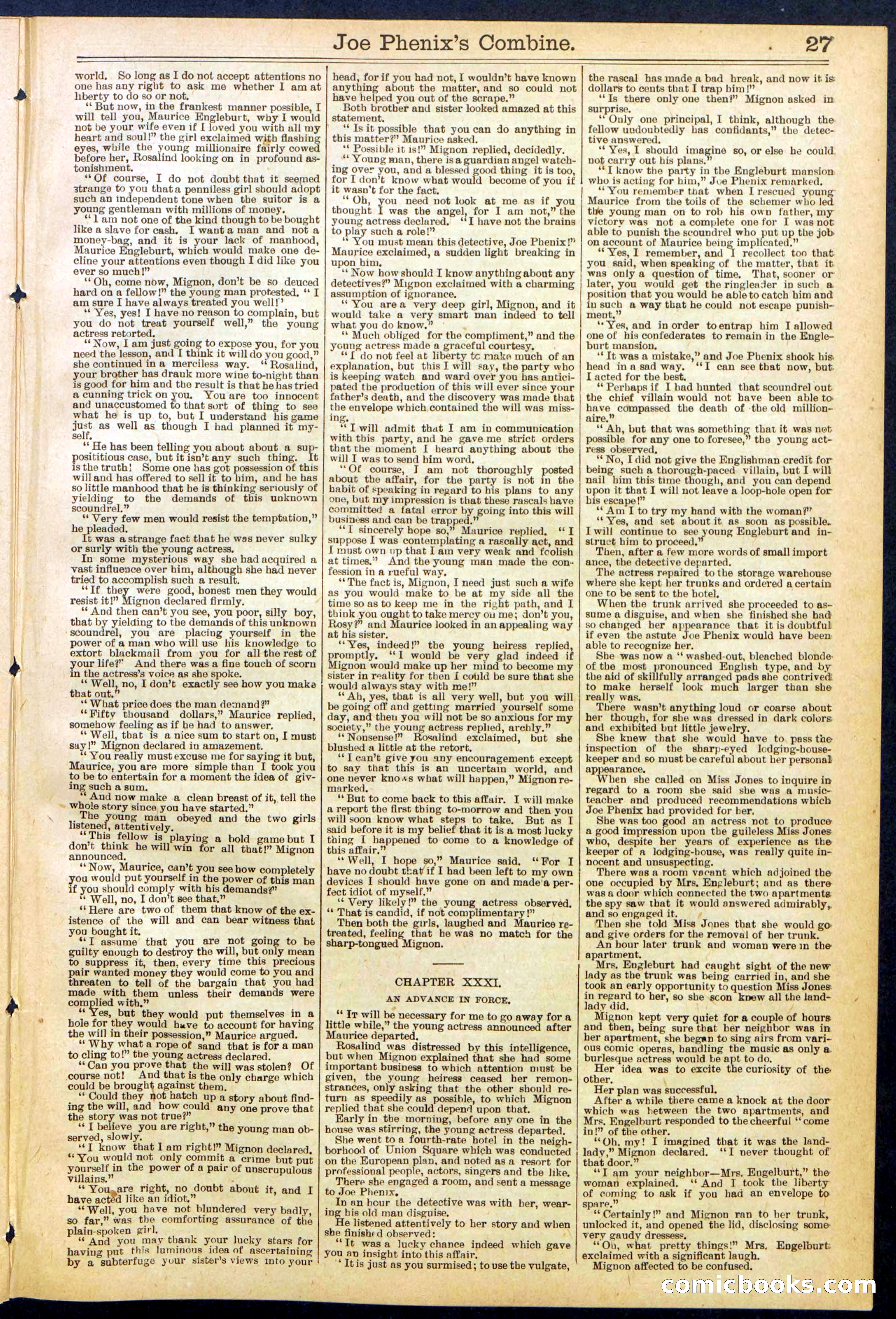 Beadle's Dime Library No. 628 — page 27 of 32