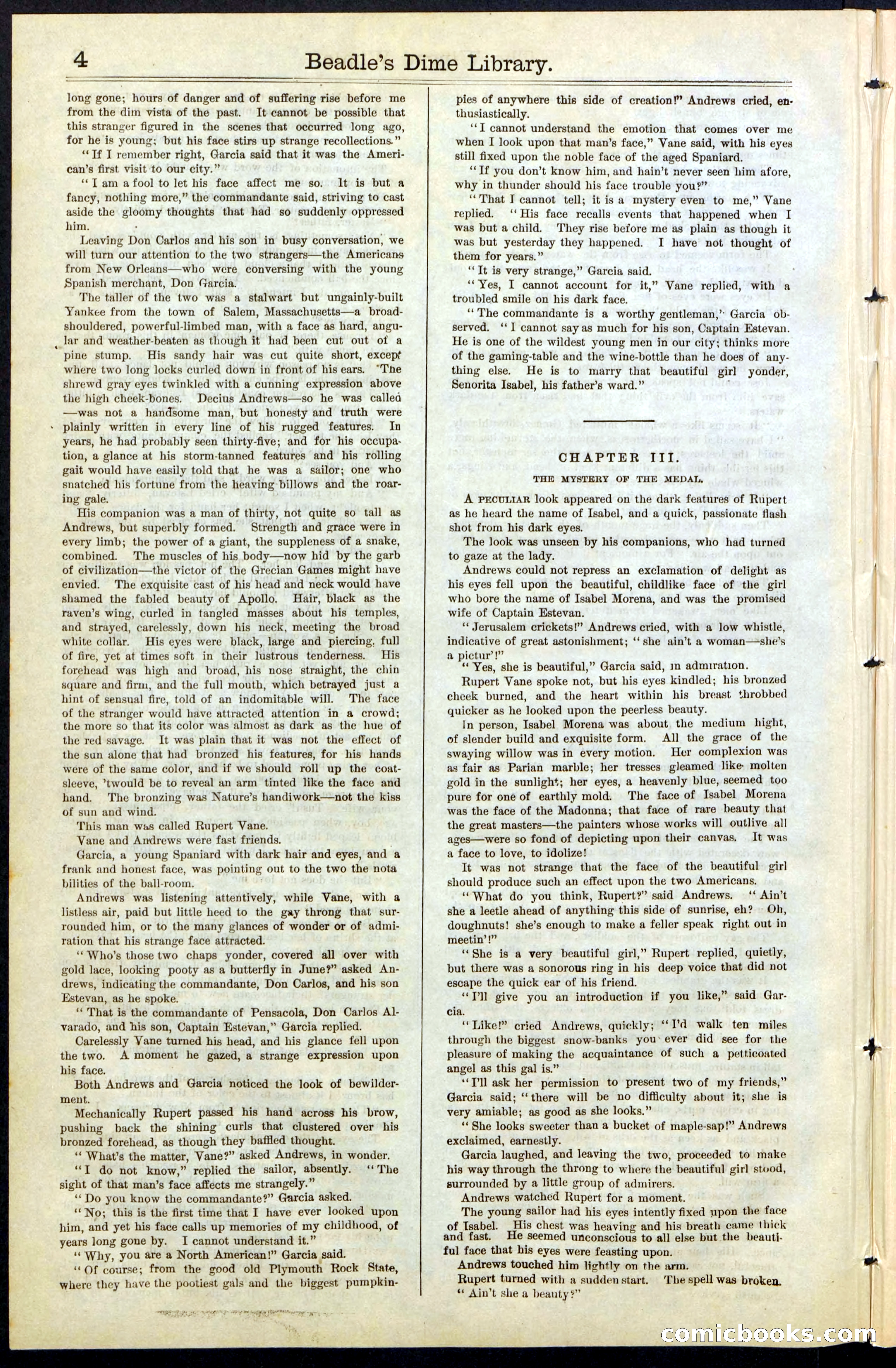 Beadle's New York Dime Library, No. 63 — page 4 of 48