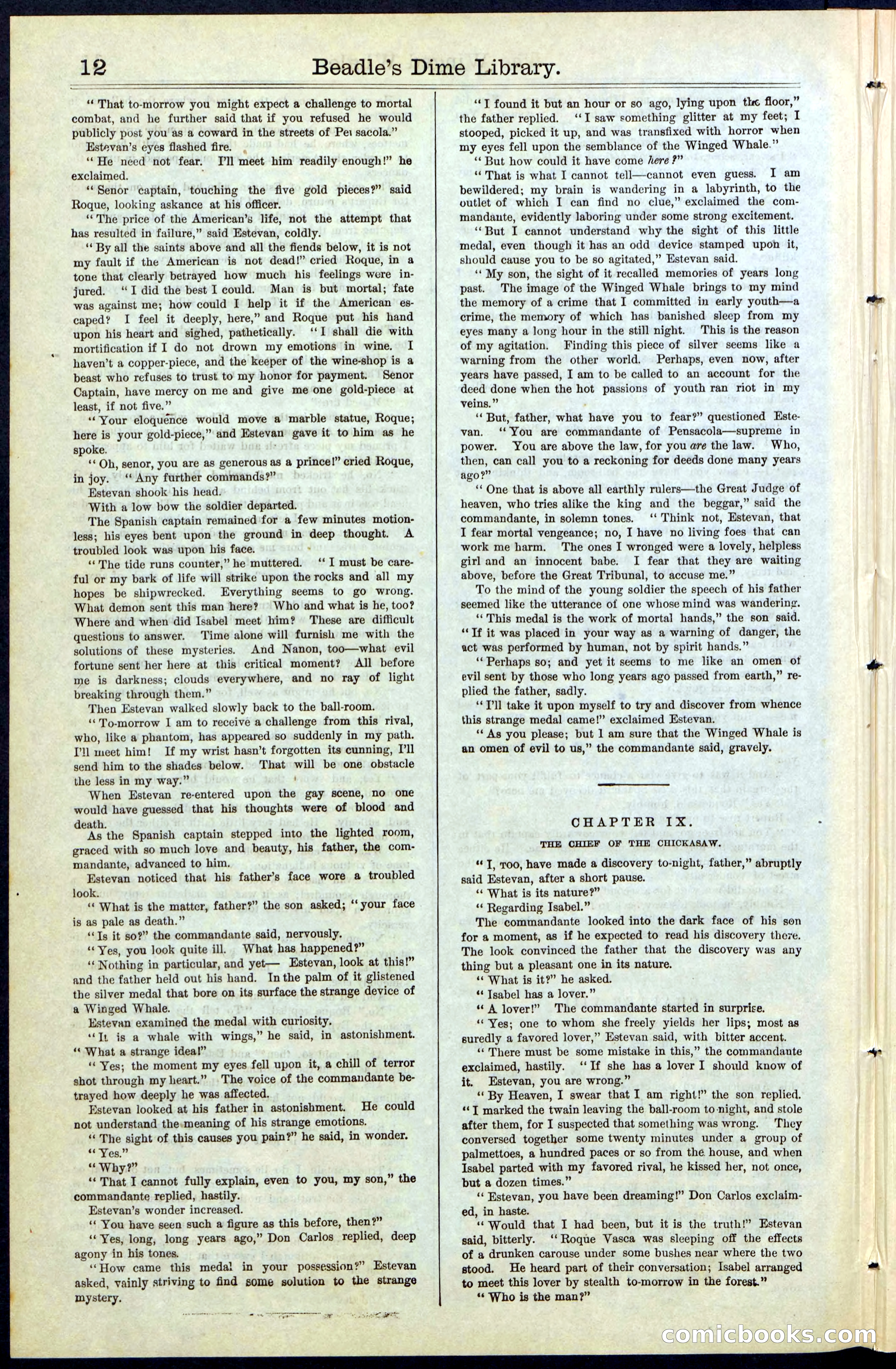Beadle's New York Dime Library, No. 63 — page 12 of 48