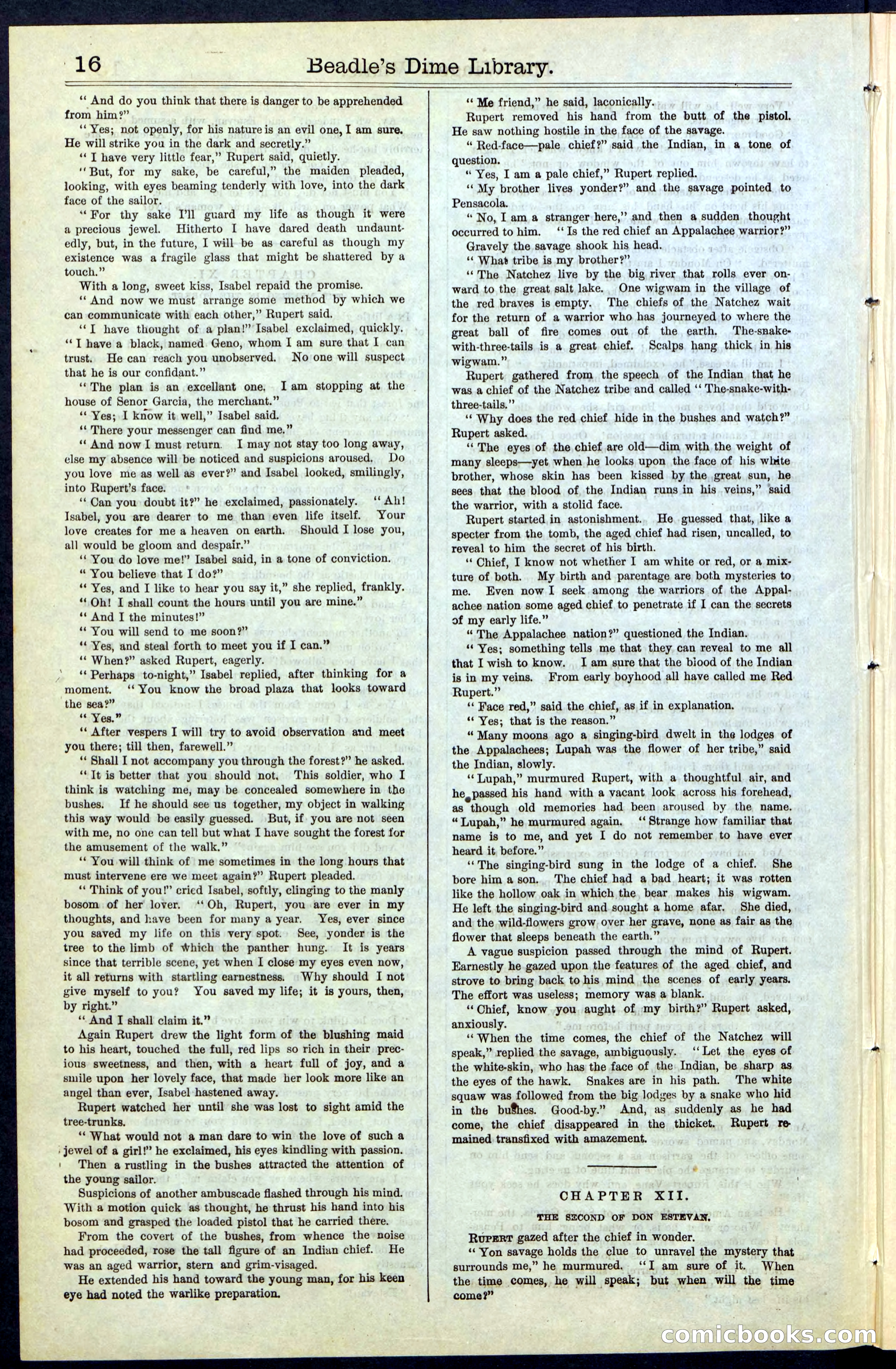 Beadle's New York Dime Library, No. 63 — page 16 of 48