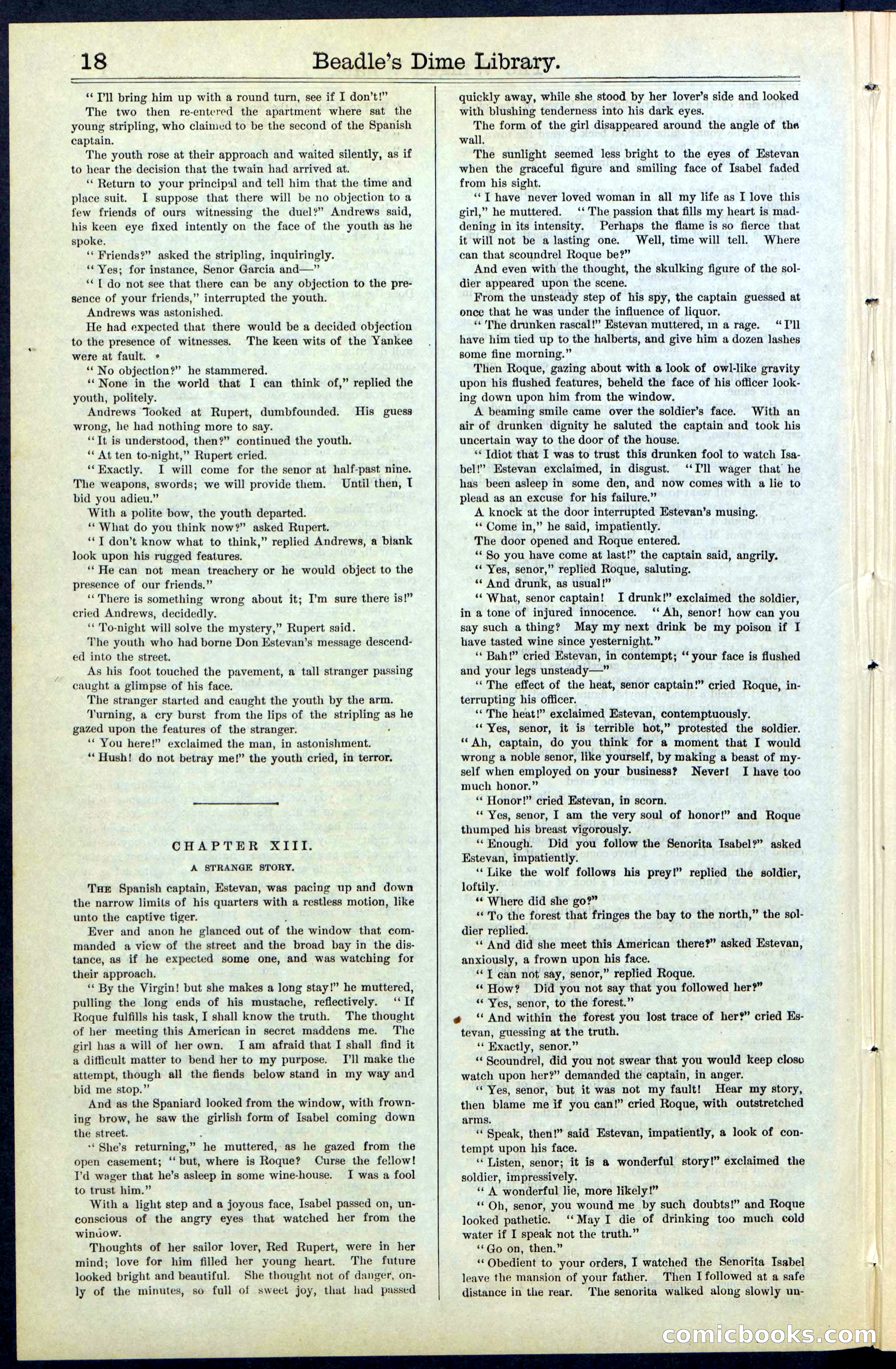 Beadle's New York Dime Library, No. 63 — page 18 of 48