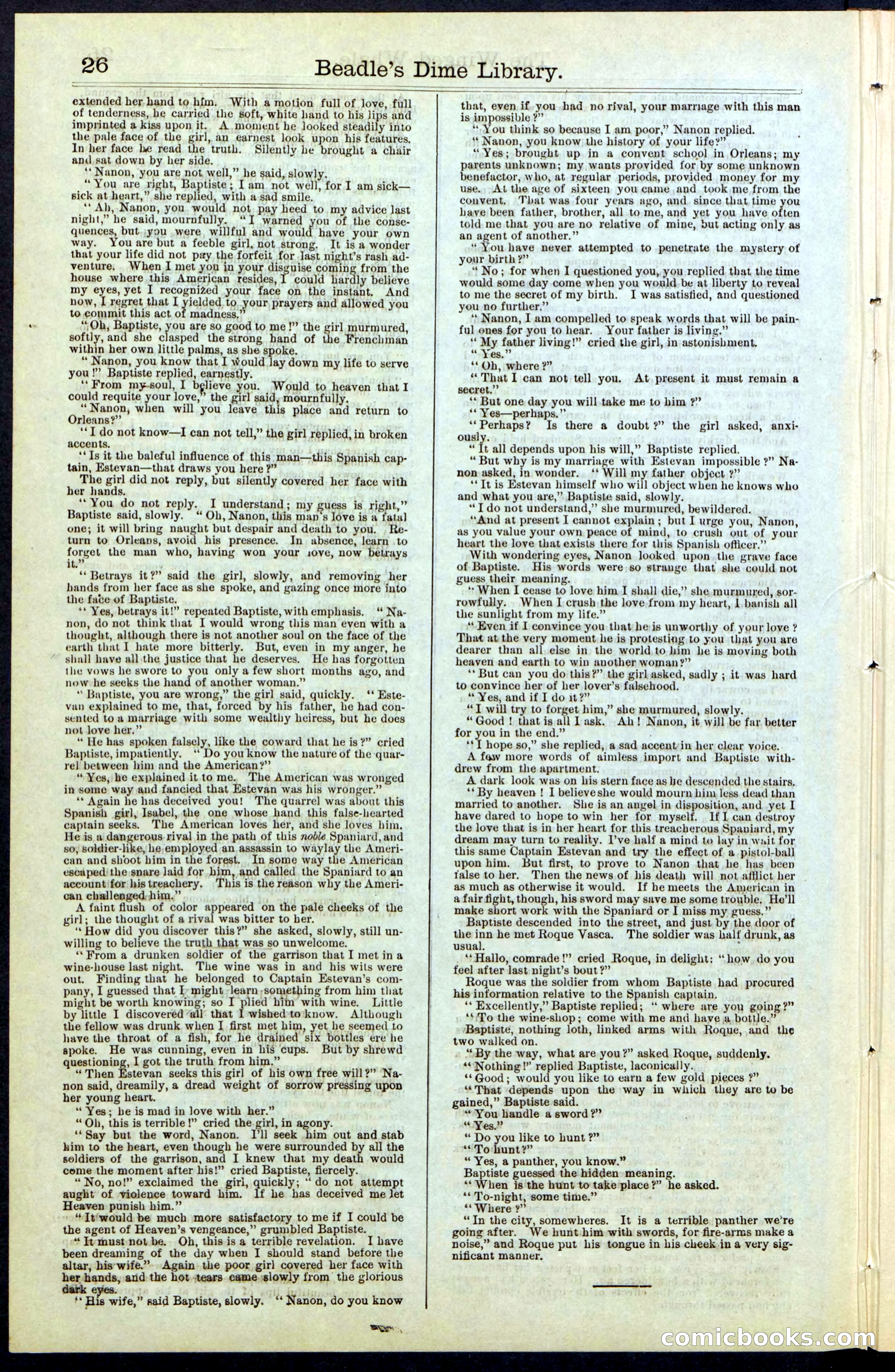 Beadle's New York Dime Library, No. 63 — page 26 of 48