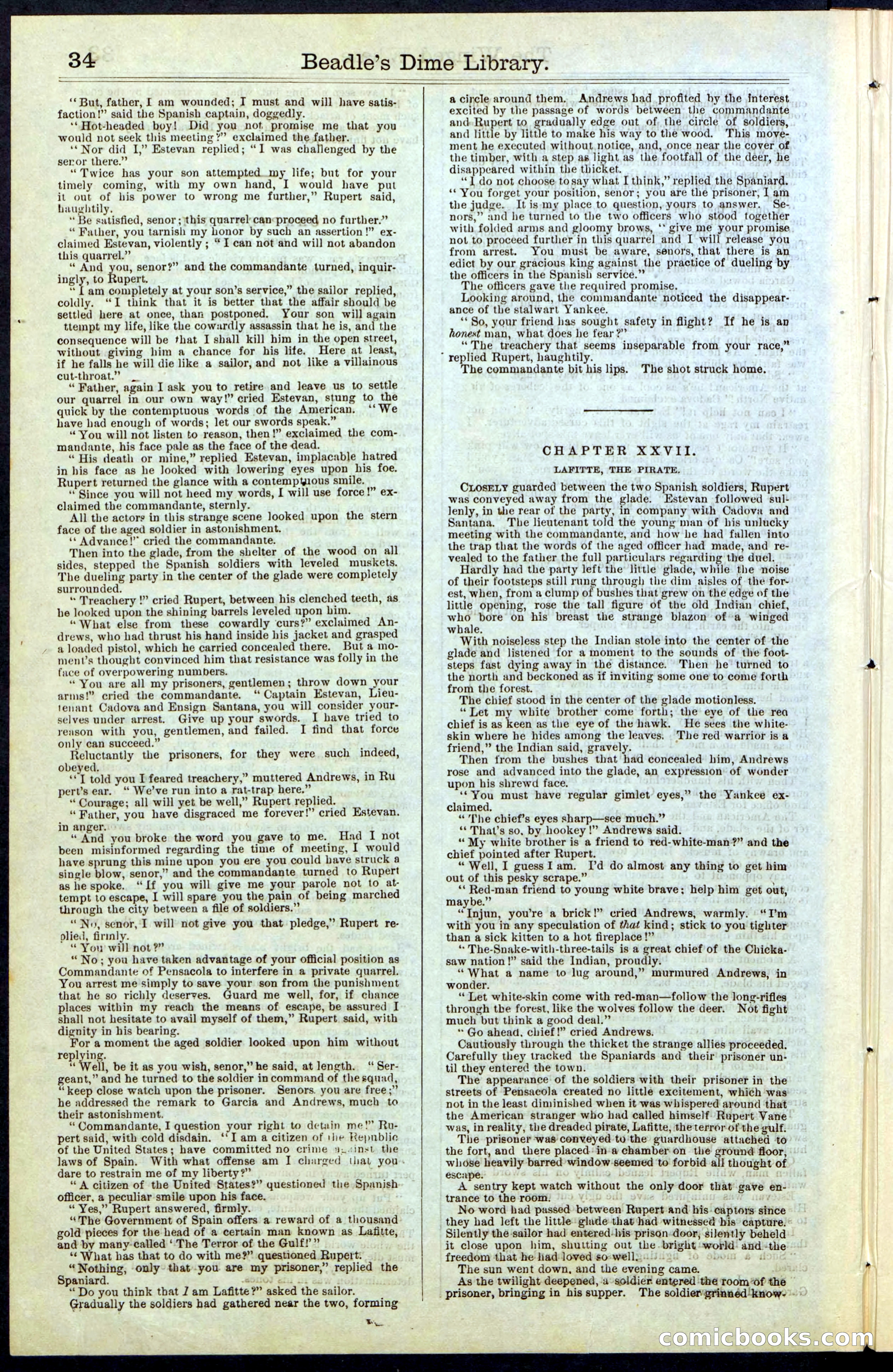 Beadle's New York Dime Library, No. 63 — page 34 of 48