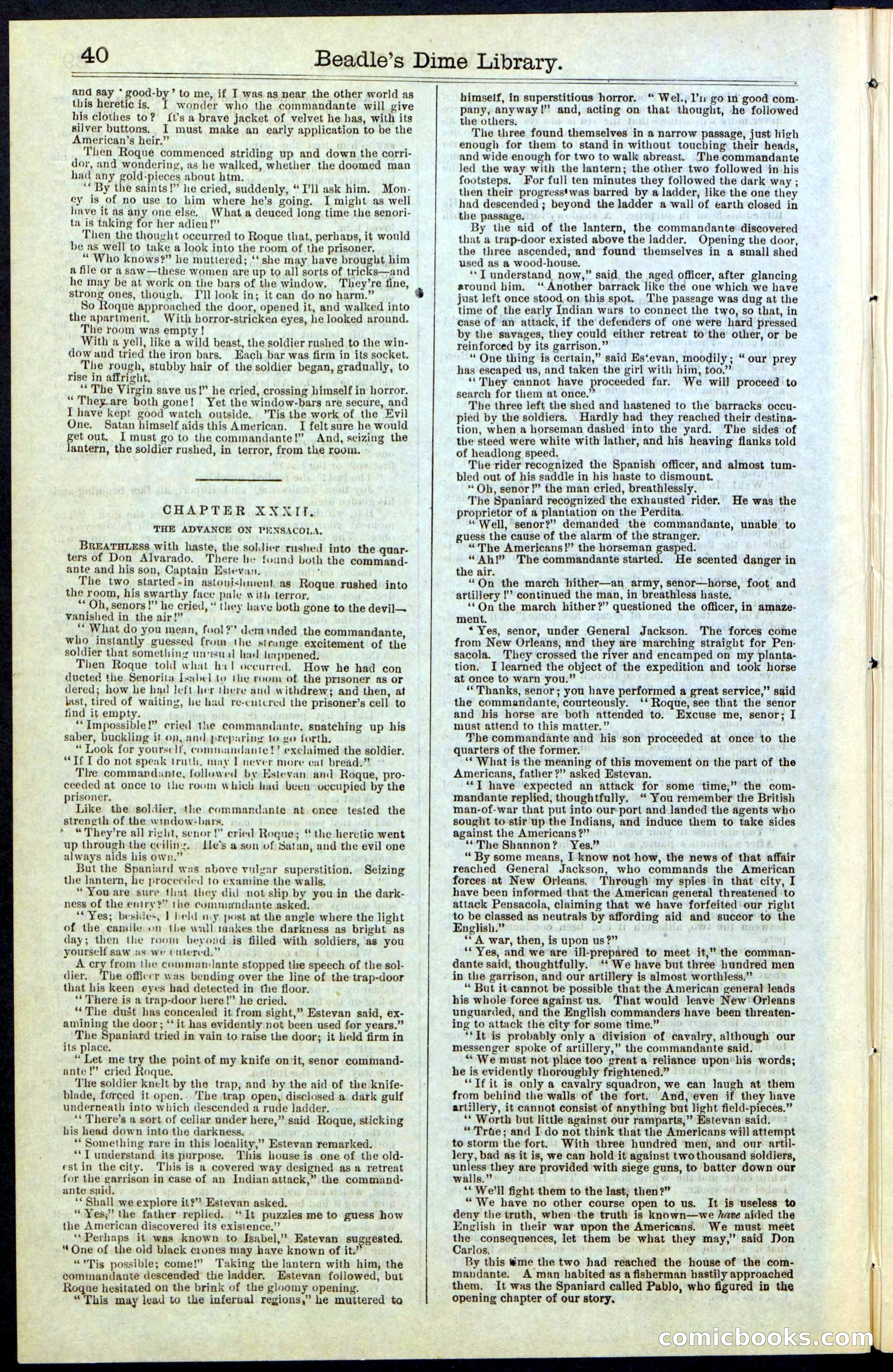 Beadle's New York Dime Library, No. 63 — page 40 of 48