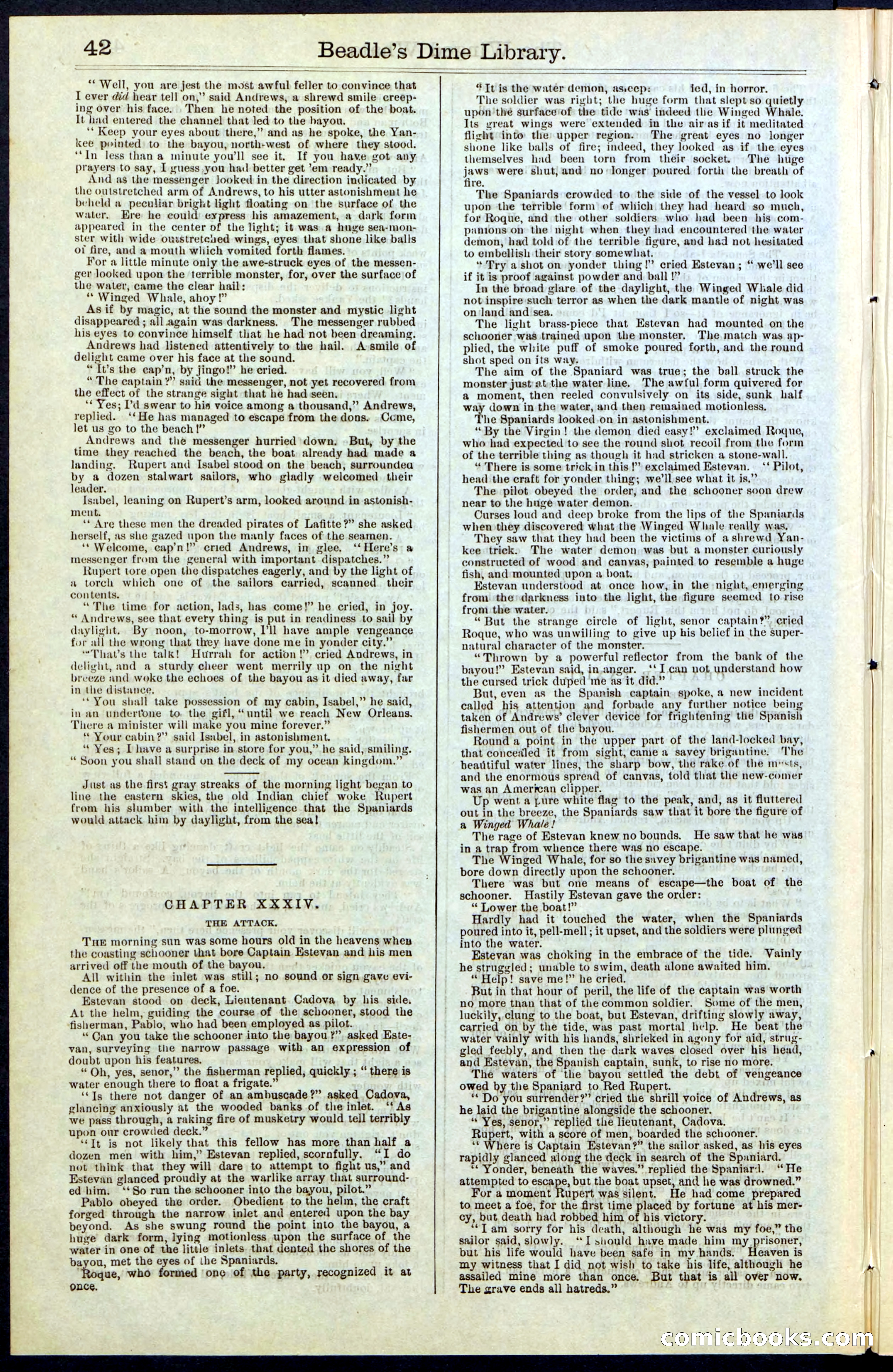 Beadle's New York Dime Library, No. 63 — page 42 of 48