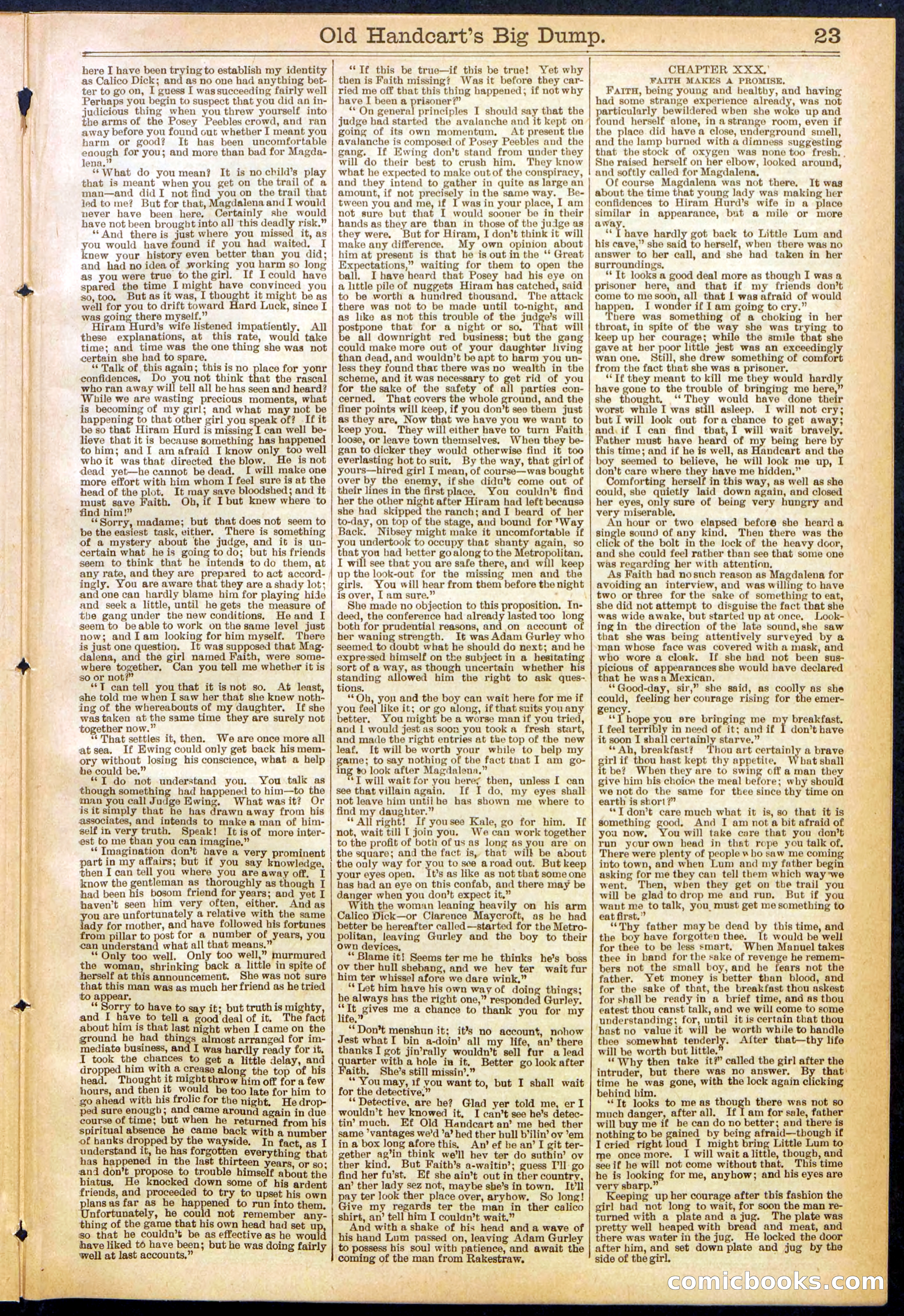 Beadle's New York Dime Library, No. 634 — page 23 of 30