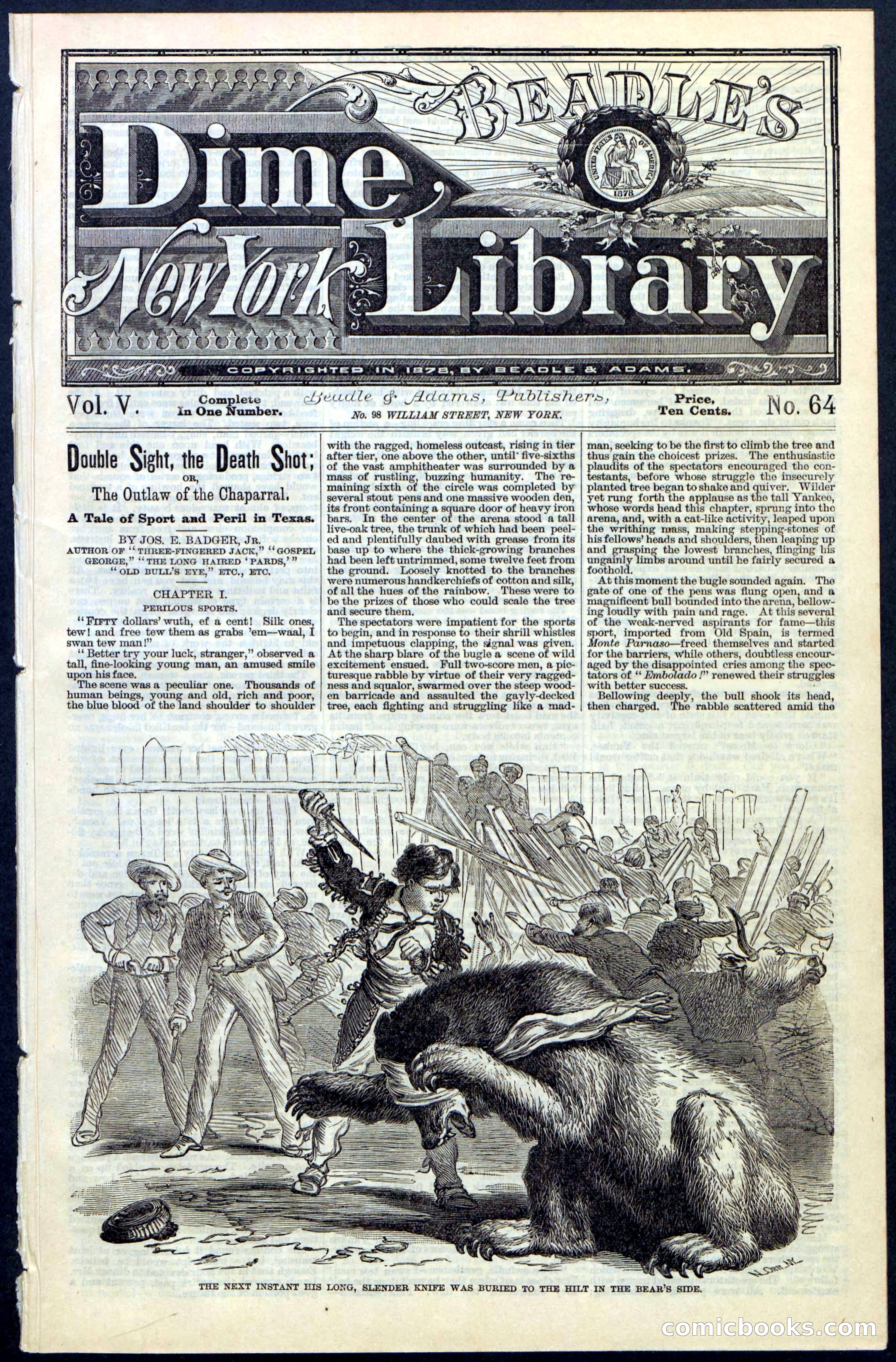 Beadle's New York Dime Library, No. 64