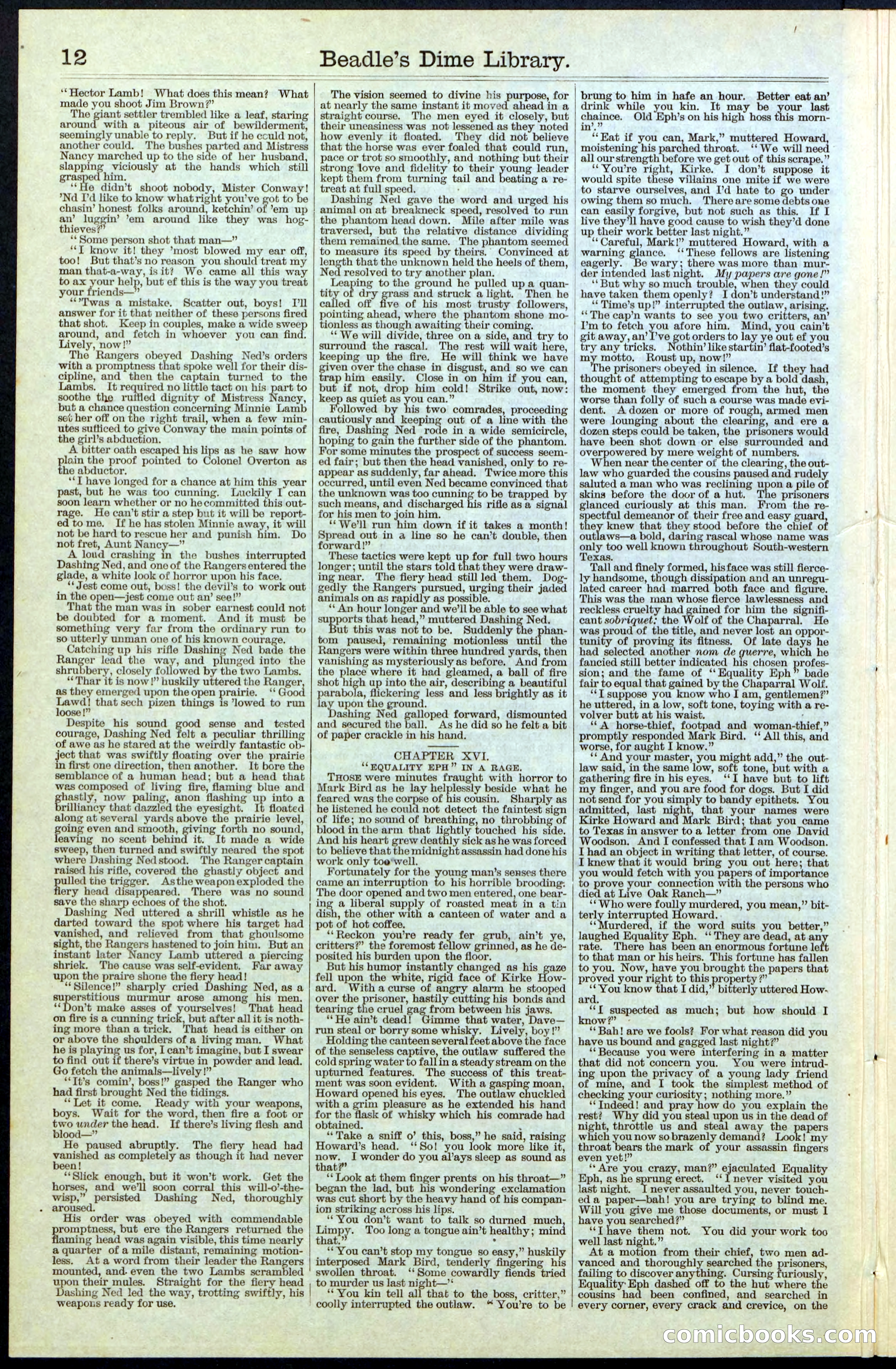 Beadle's New York Dime Library, No. 64 — page 12 of 24