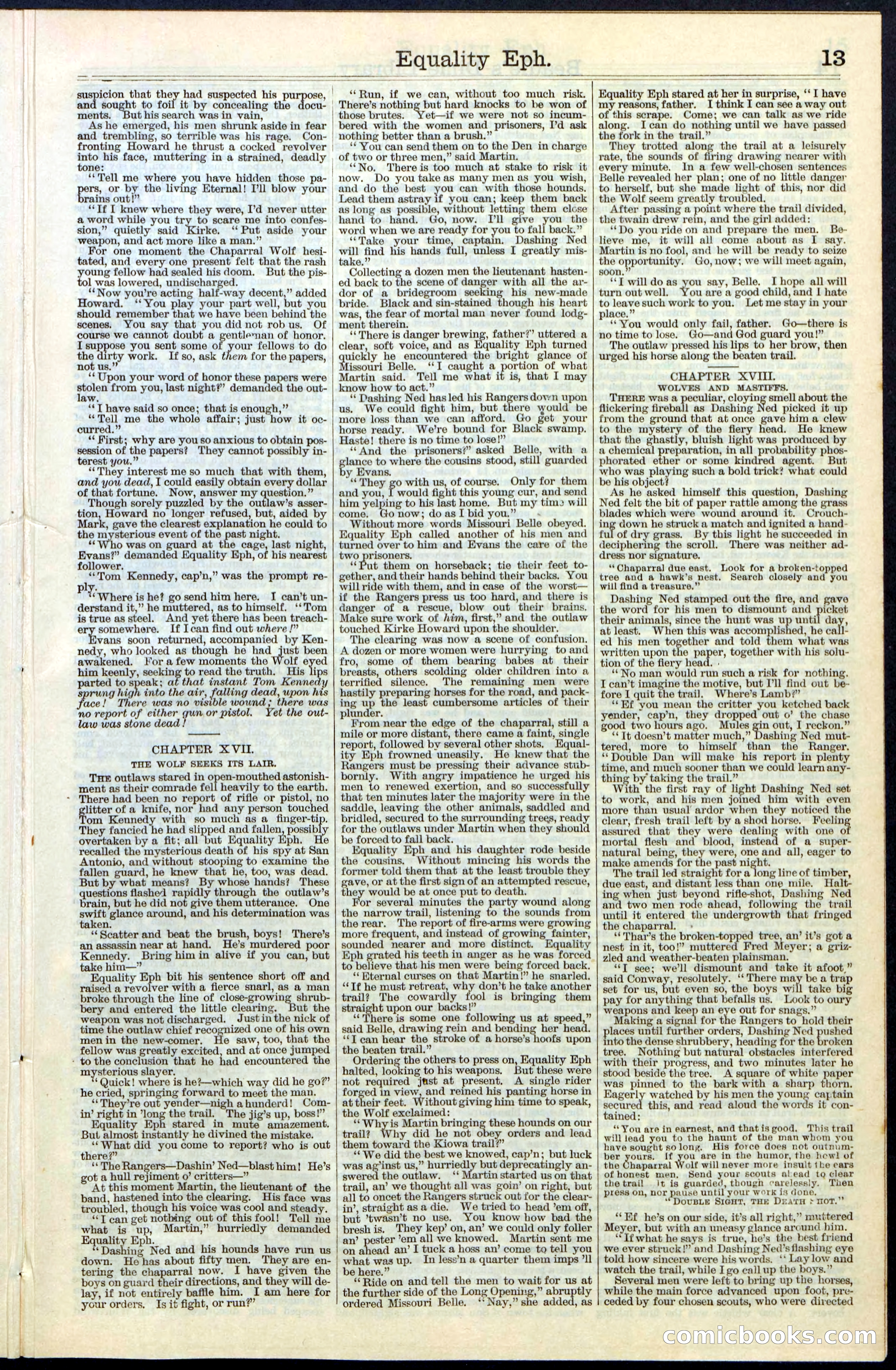 Beadle's New York Dime Library, No. 64 — page 13 of 24