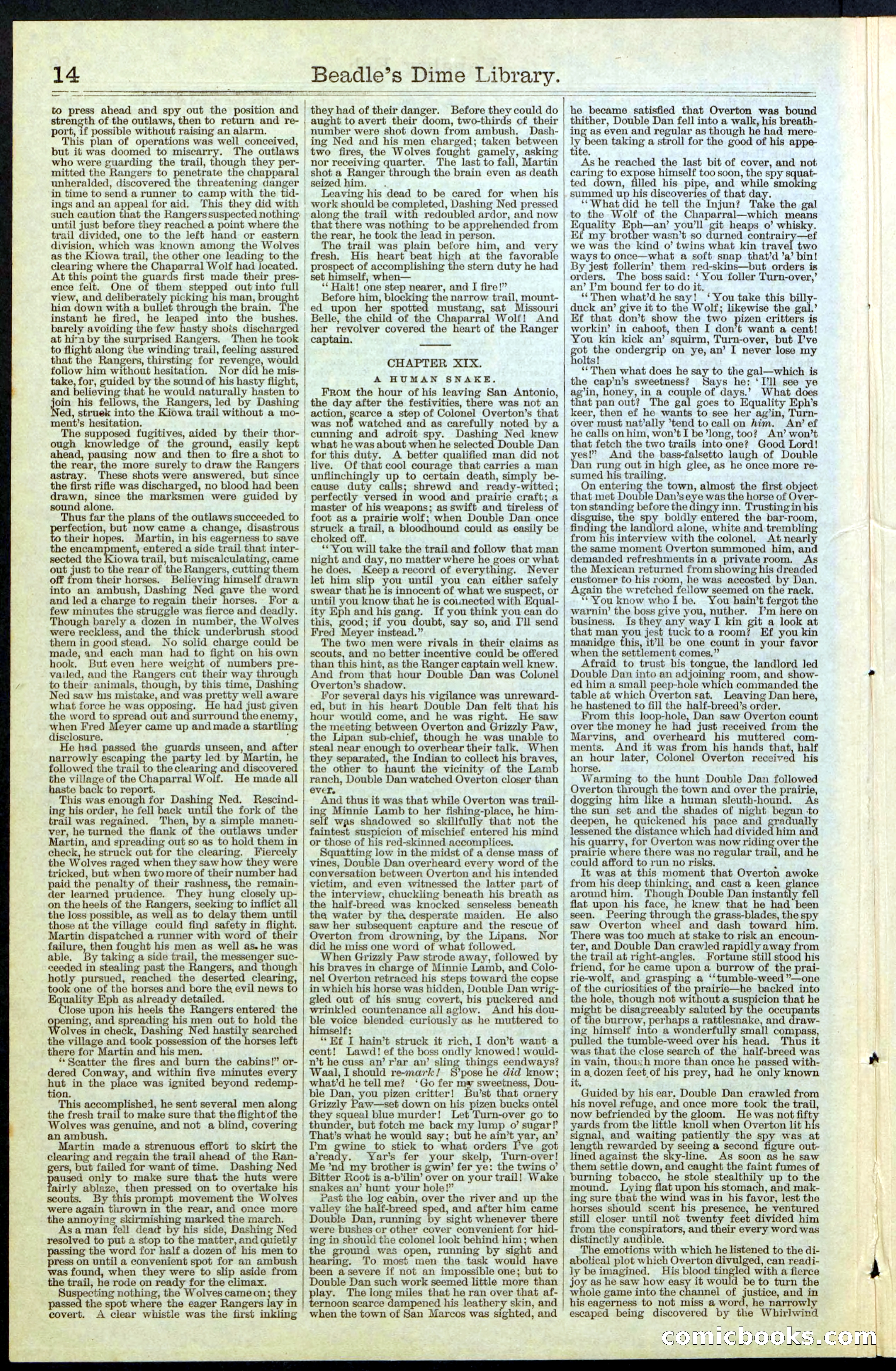 Beadle's New York Dime Library, No. 64 — page 14 of 24