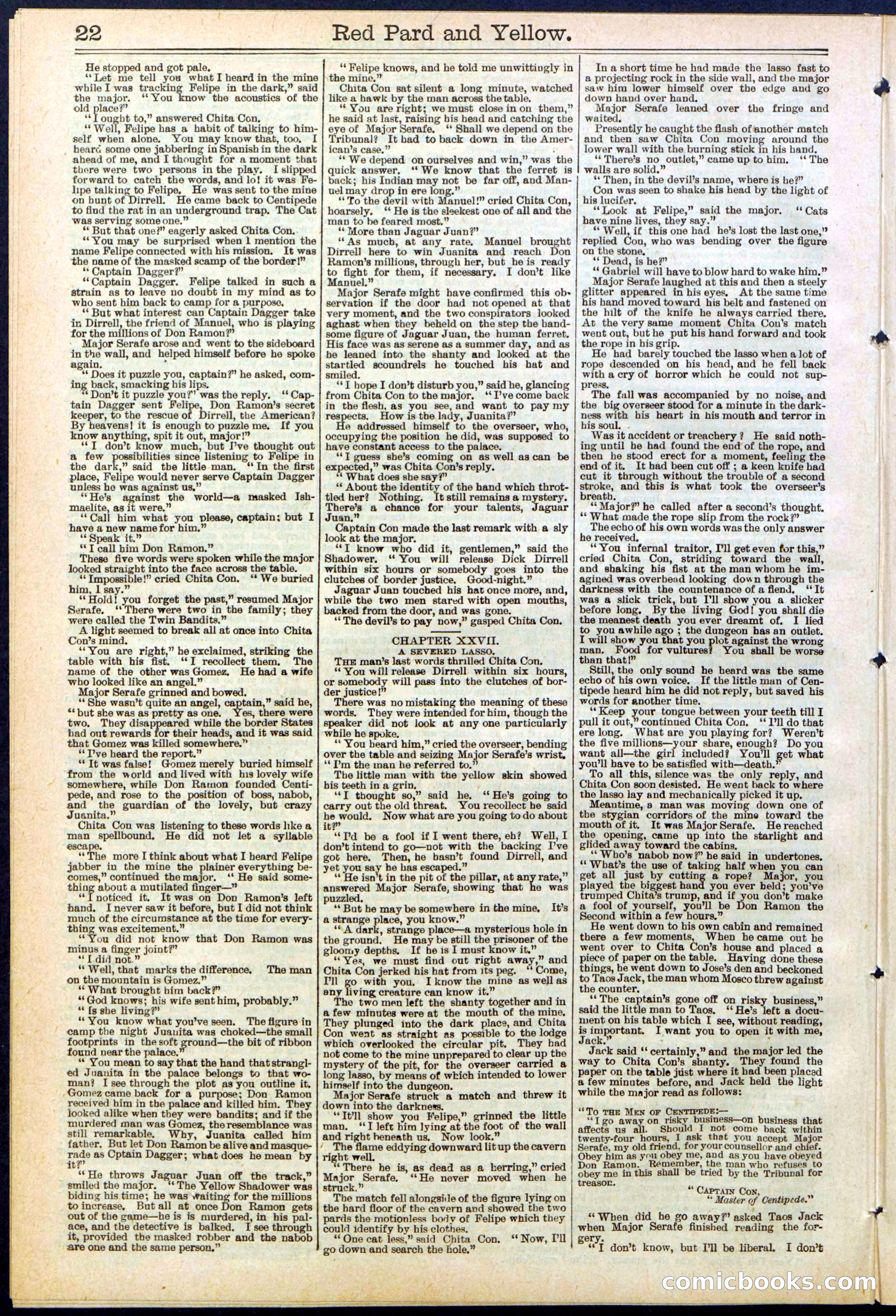 Beadle's Dime Library No. 642 — page 22 of 32