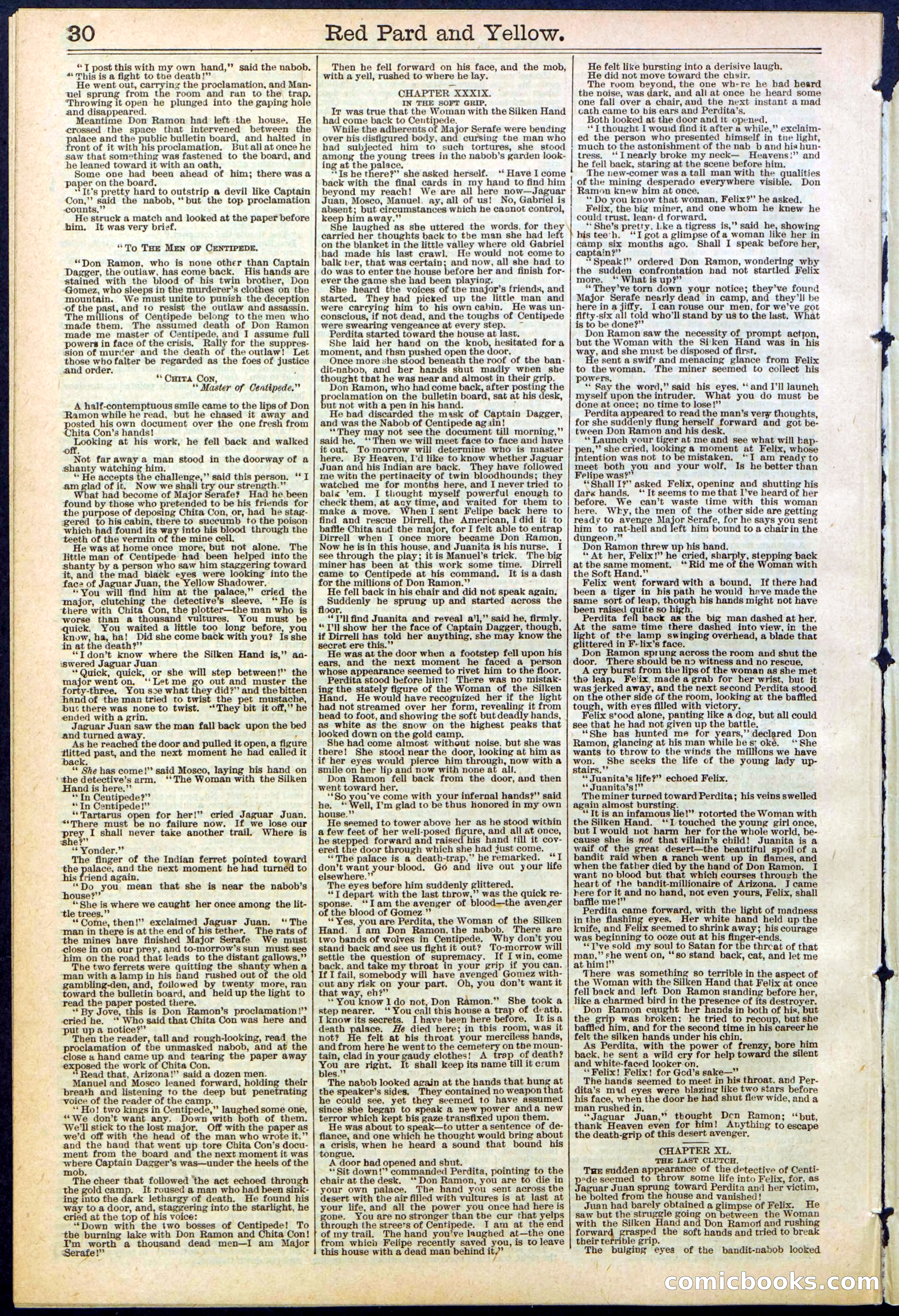 Beadle's Dime Library No. 642 — page 30 of 32