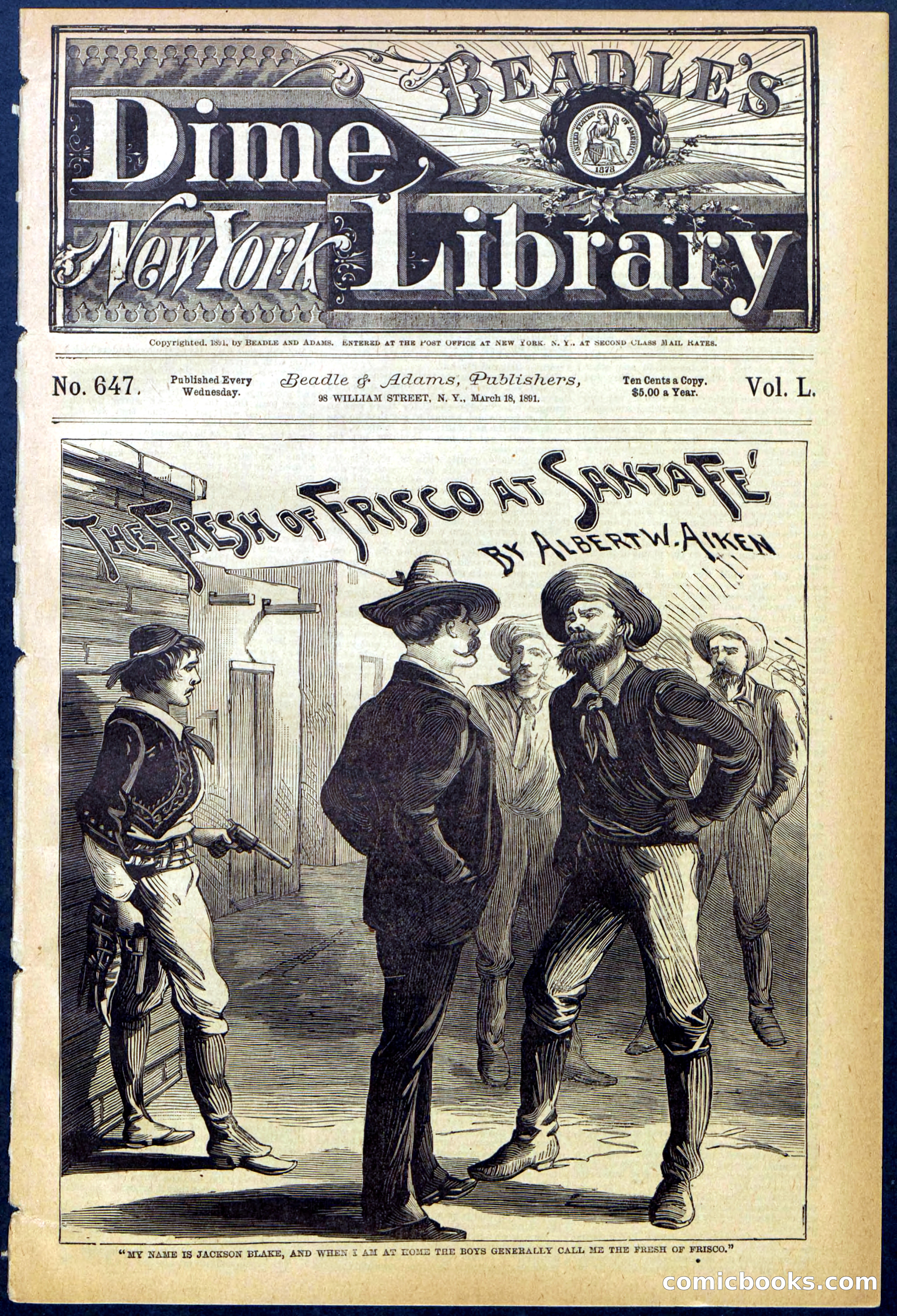 Beadle's Dime Library, No. 647 — page 1 of 32