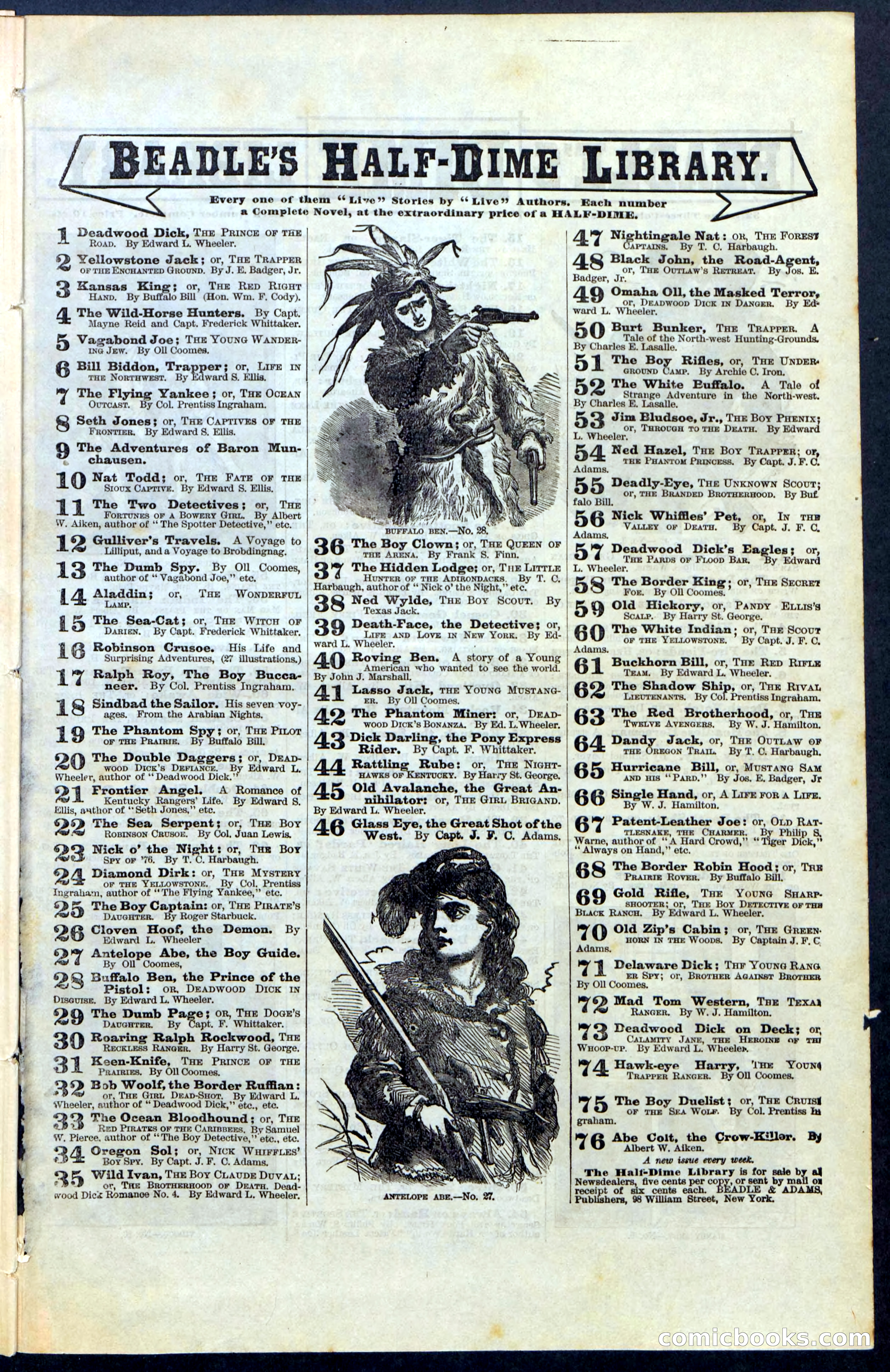 Beadle's Dime Library No. 65 — page 39 of 40