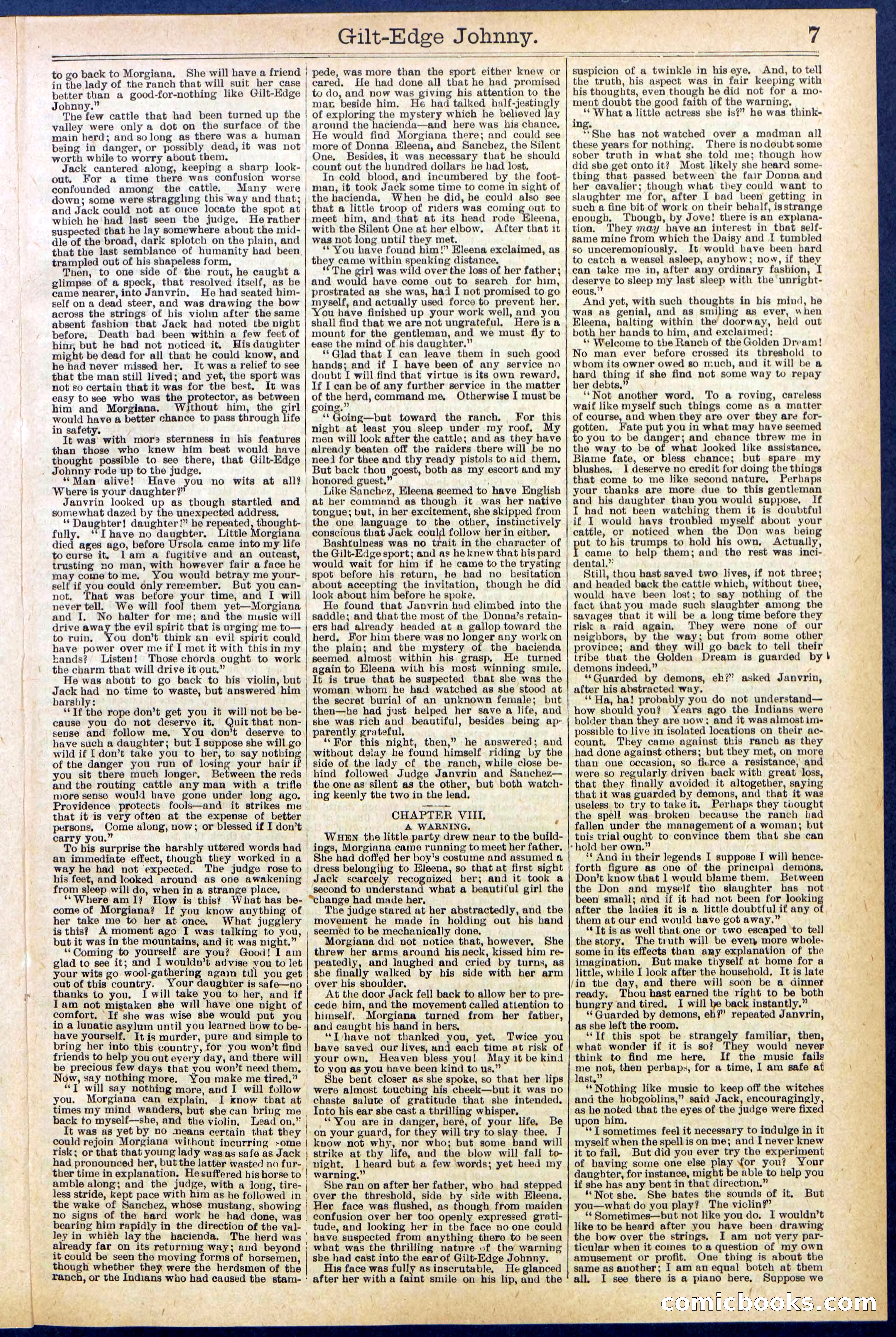Beadle's New York Dime Library No. 659 — page 7 of 32